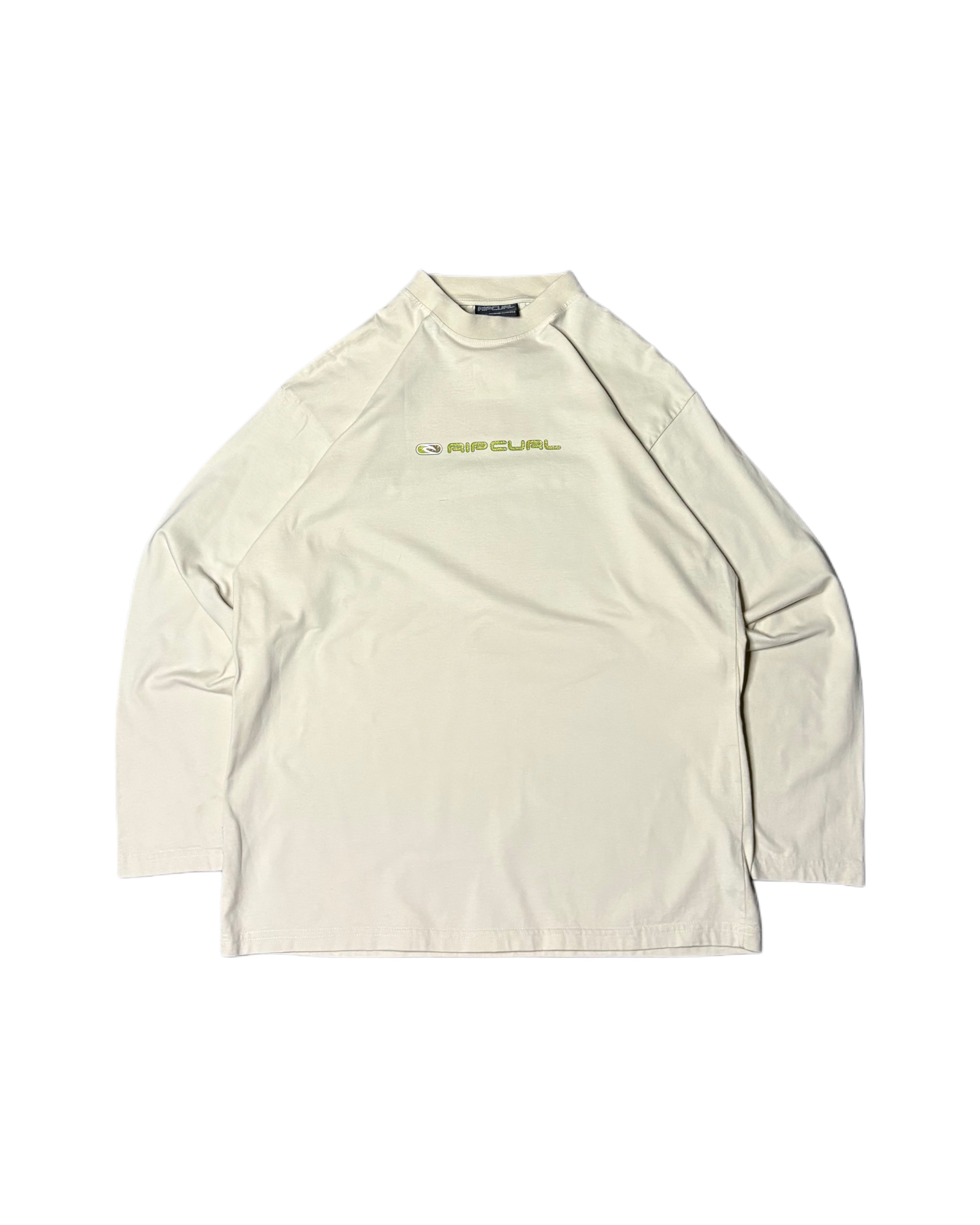 Vintage Rip Curl Longsleeve T-shirt Cream (M) - Gods Thrift Athens