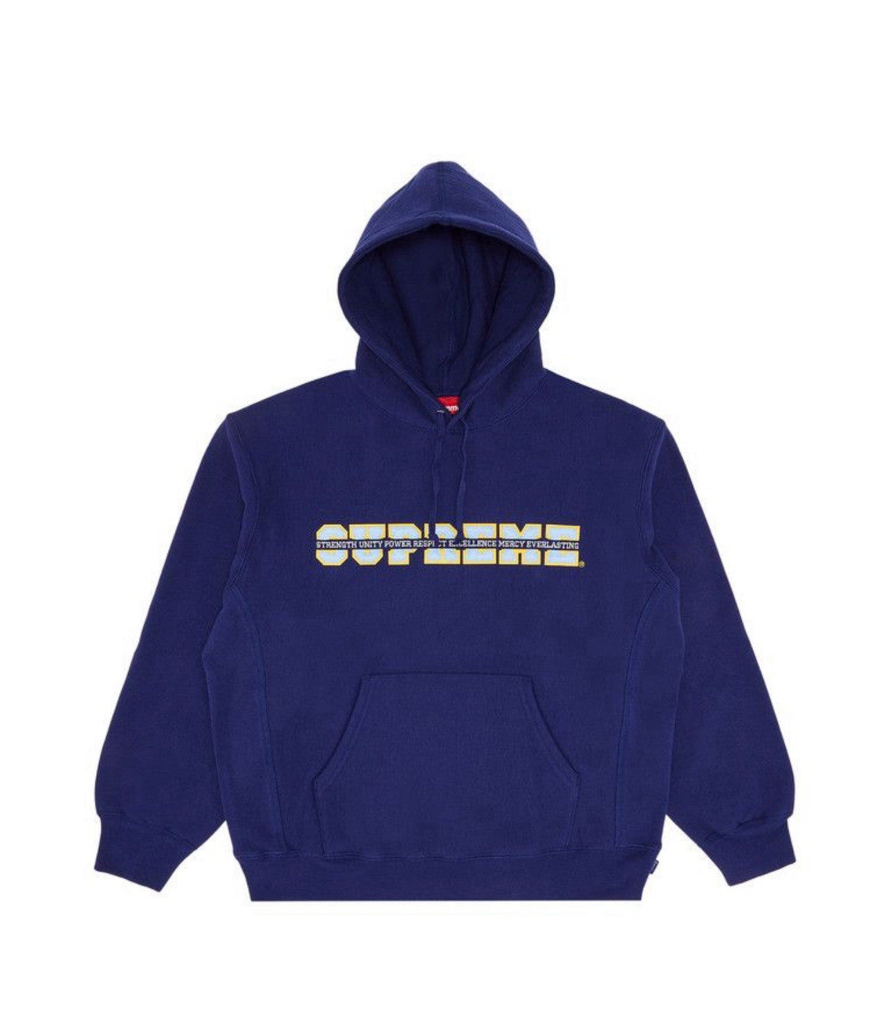 Supreme Collegiate Acronym Hoodie  FW 24-25 Royal blue DEADSTOCK (M) - Gods Thrift Athens