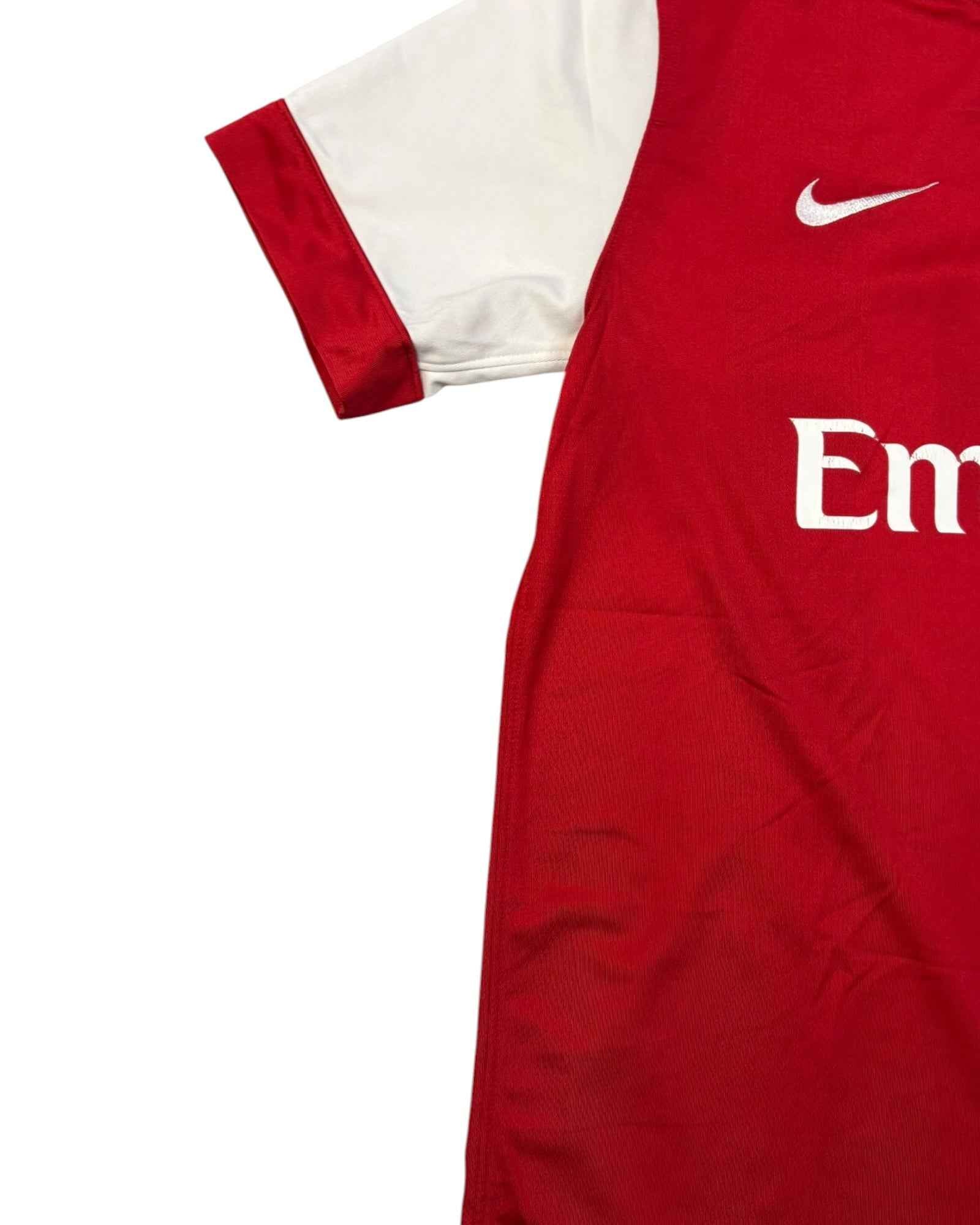 Nike 2010-11 Arsenal Home Jersey | Red - White | Size S