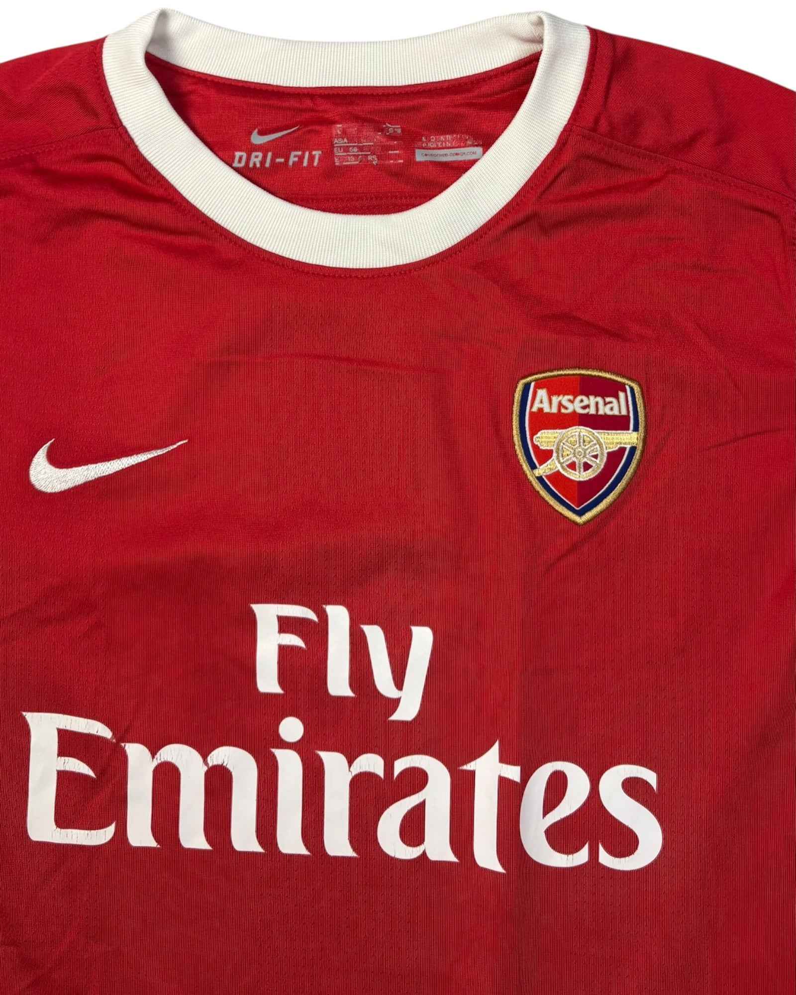 Nike 2010-11 Arsenal Home Jersey | Red - White | Size S