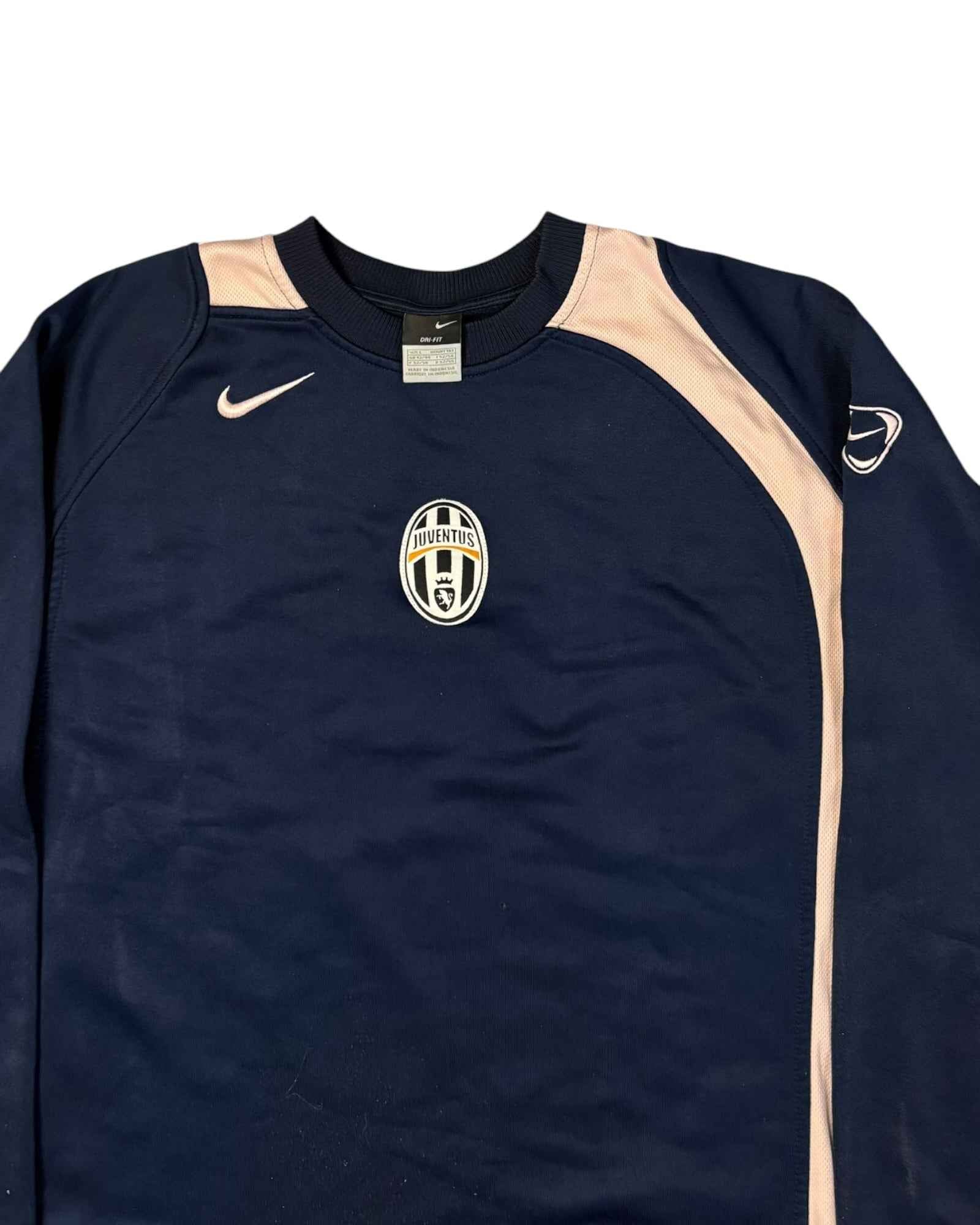 Vintage 00s Nike Juventus Total 90 Crewneck | Navy Blue - Pink | Size L