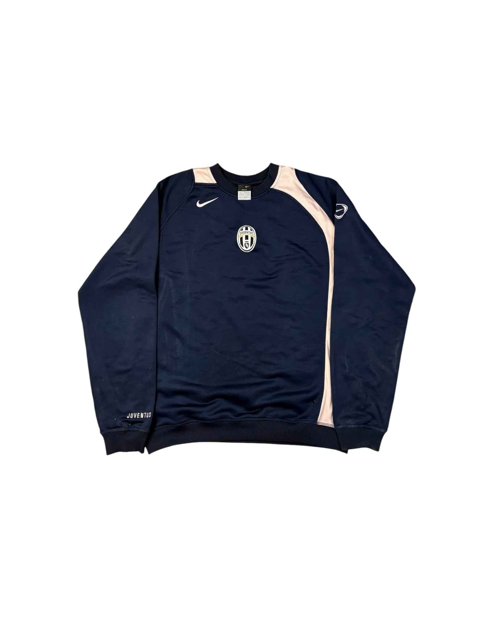 Vintage 00s Nike Juventus Total 90 Crewneck | Navy Blue - Pink | Size L