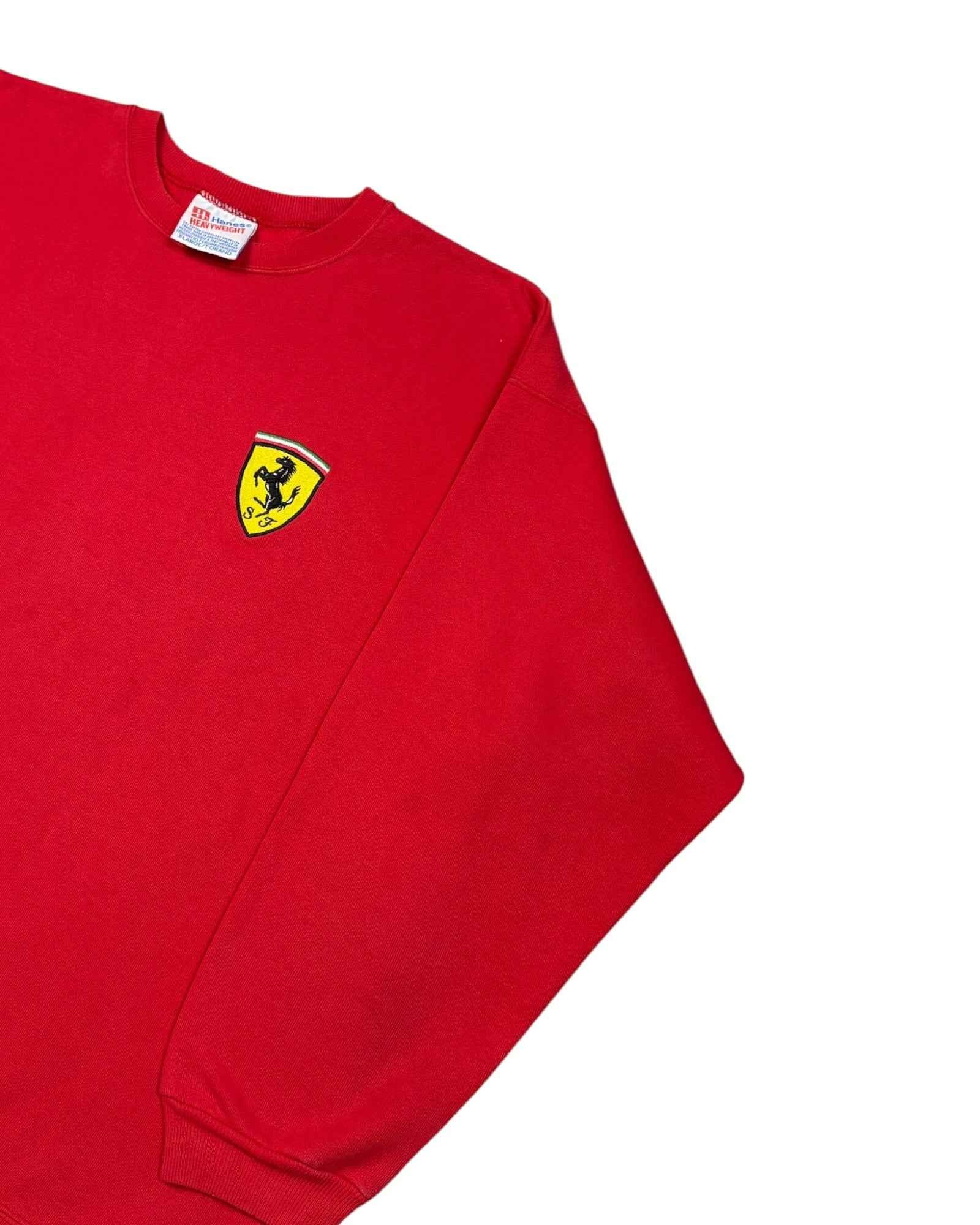 Vintage 90s Hanes heavyweight Ferrari Crewneck | Red | Size XL