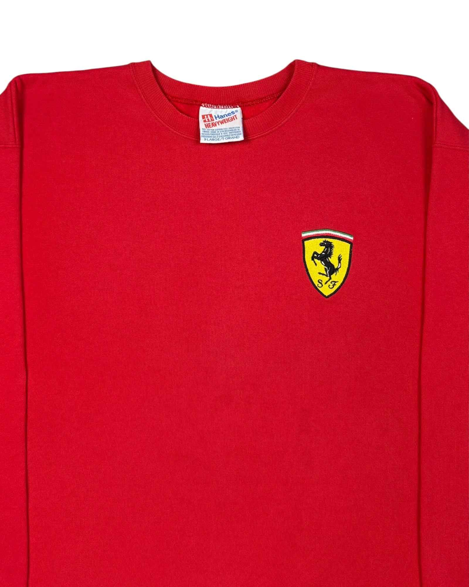 Vintage 90s Hanes heavyweight Ferrari Crewneck | Red | Size XL