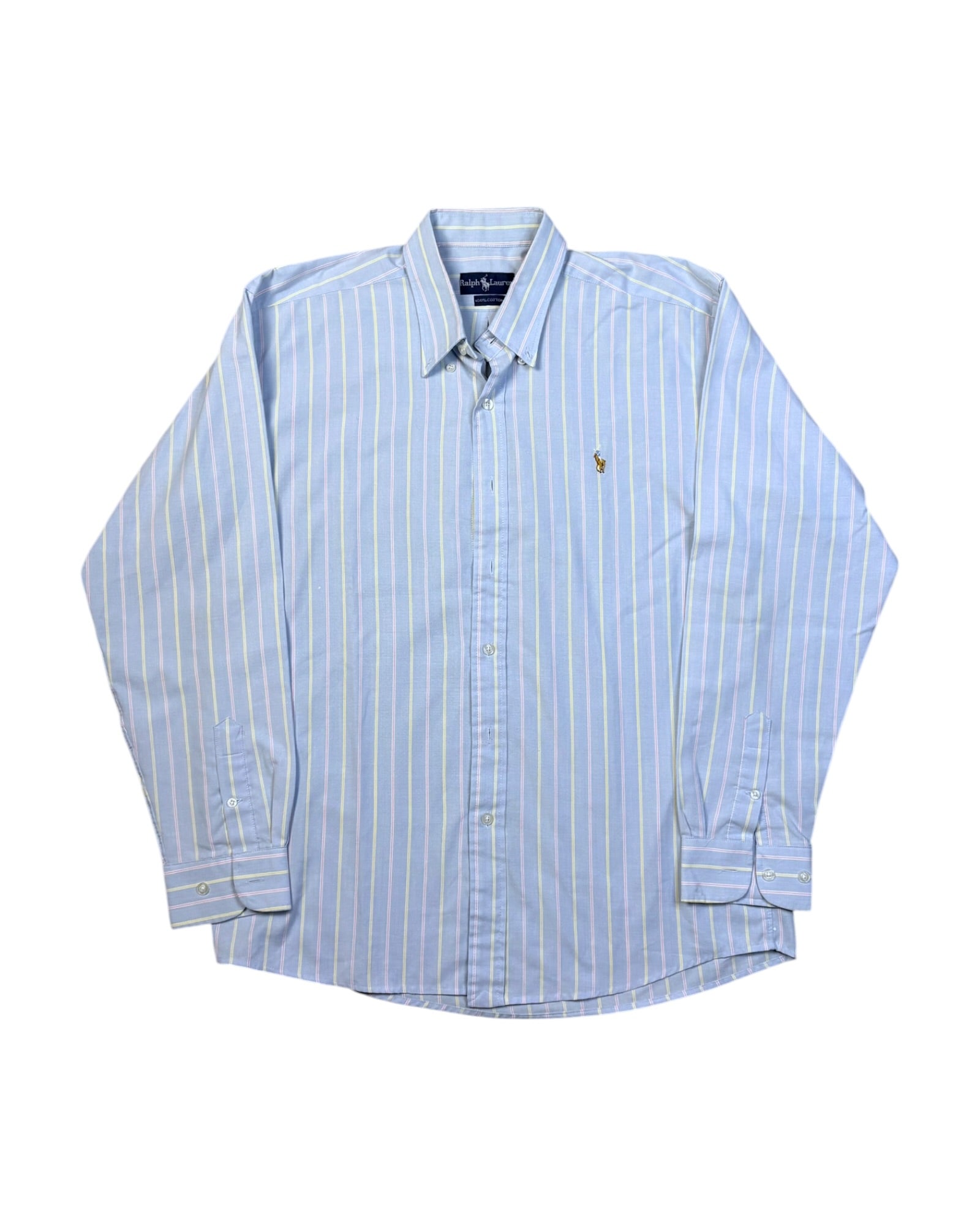 Vintage Polo Ralph Lauren Shirt | Striped Blue | Size L (16-33)