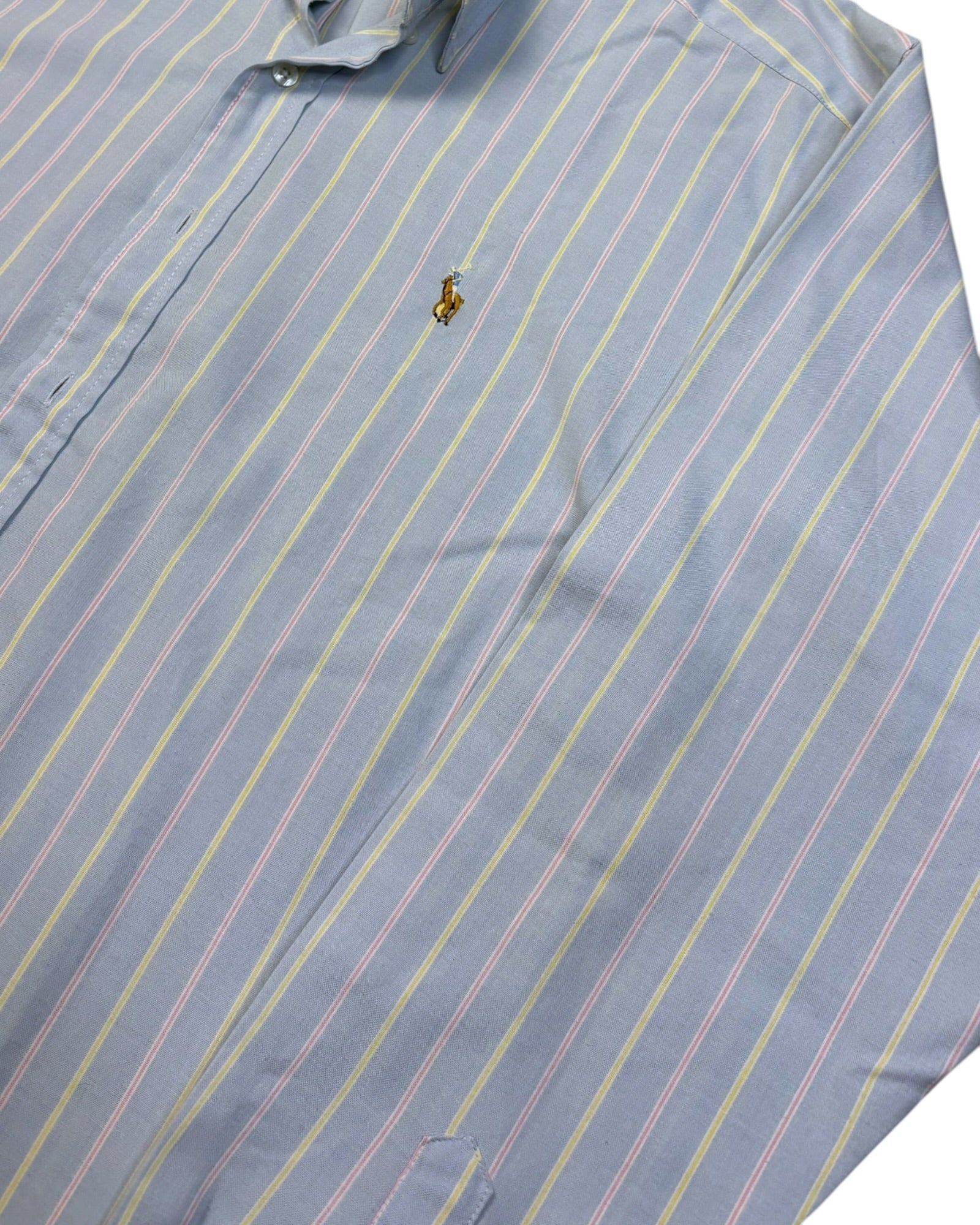 Vintage Polo Ralph Lauren Shirt | Striped Blue | Size L (16-33)