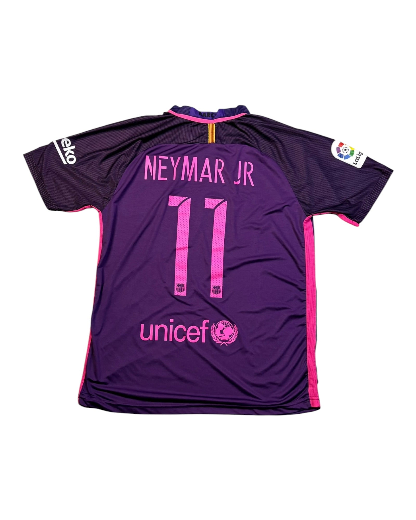 Camiseta de fútbol del Barcelona Neymar #11 de imitación | Morado | Talla L