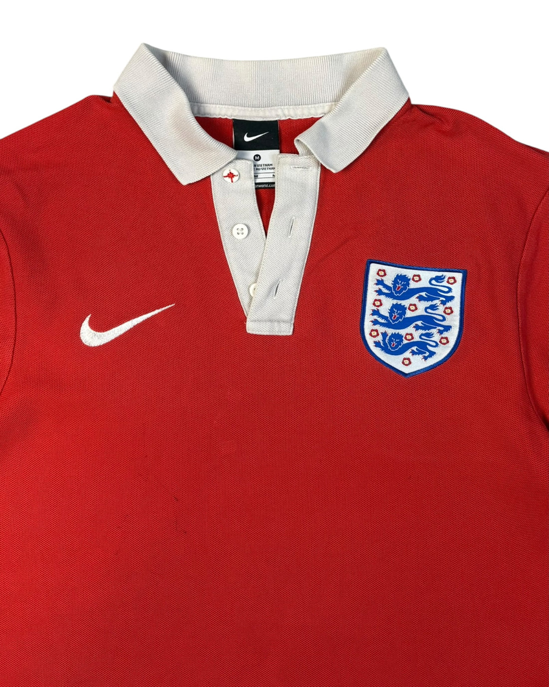 Vintage Nike X England Polo T-shirt | Red | Size S