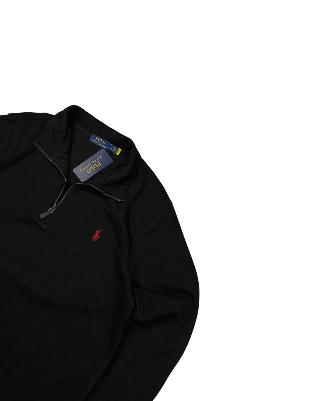 Deadstock Polo Ralph Lauren 1/4 Zip Sweater | Black | Size L