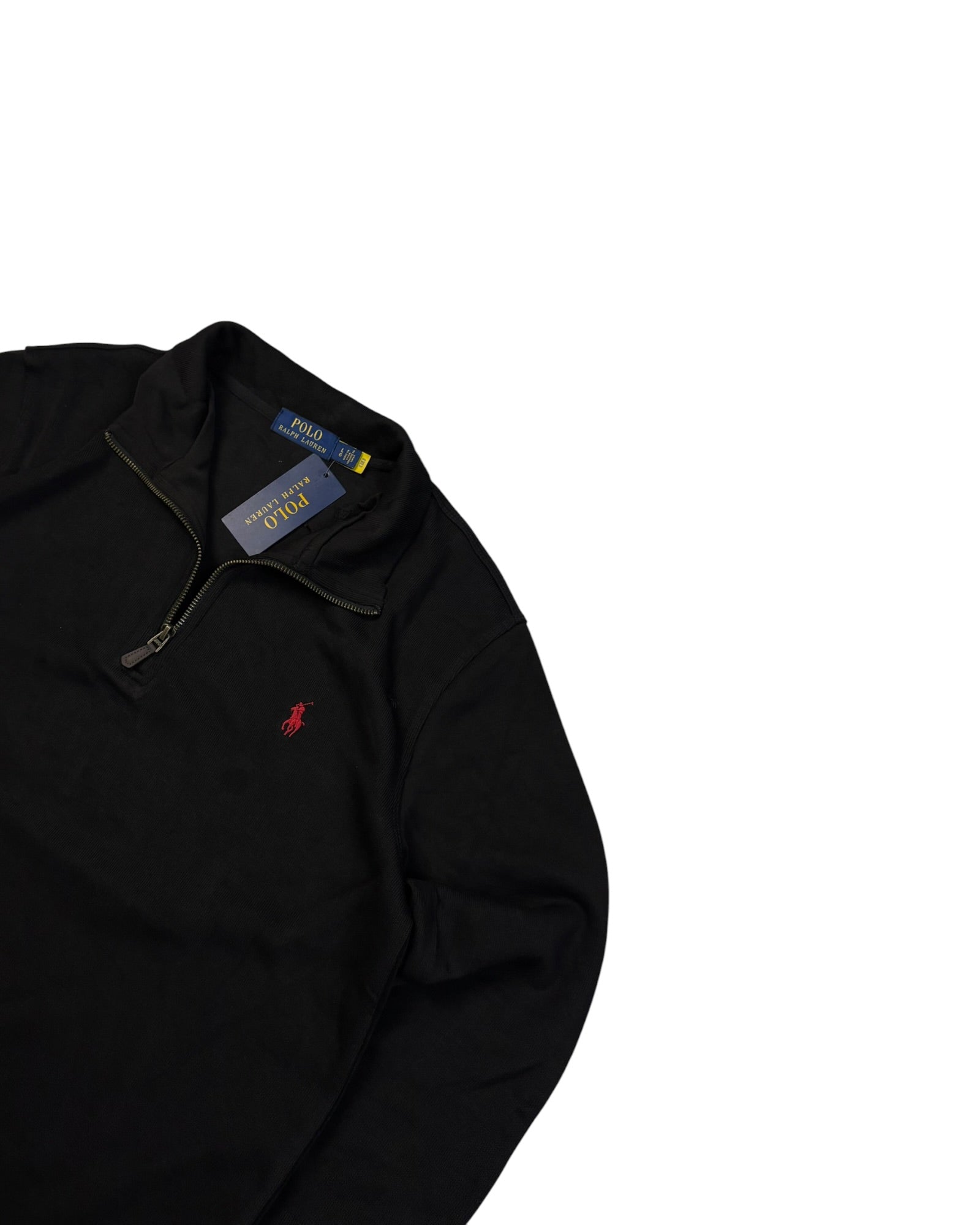 Jersey Polo Ralph Lauren de 1/4 de cremallera nuevo | Negro | Talla L