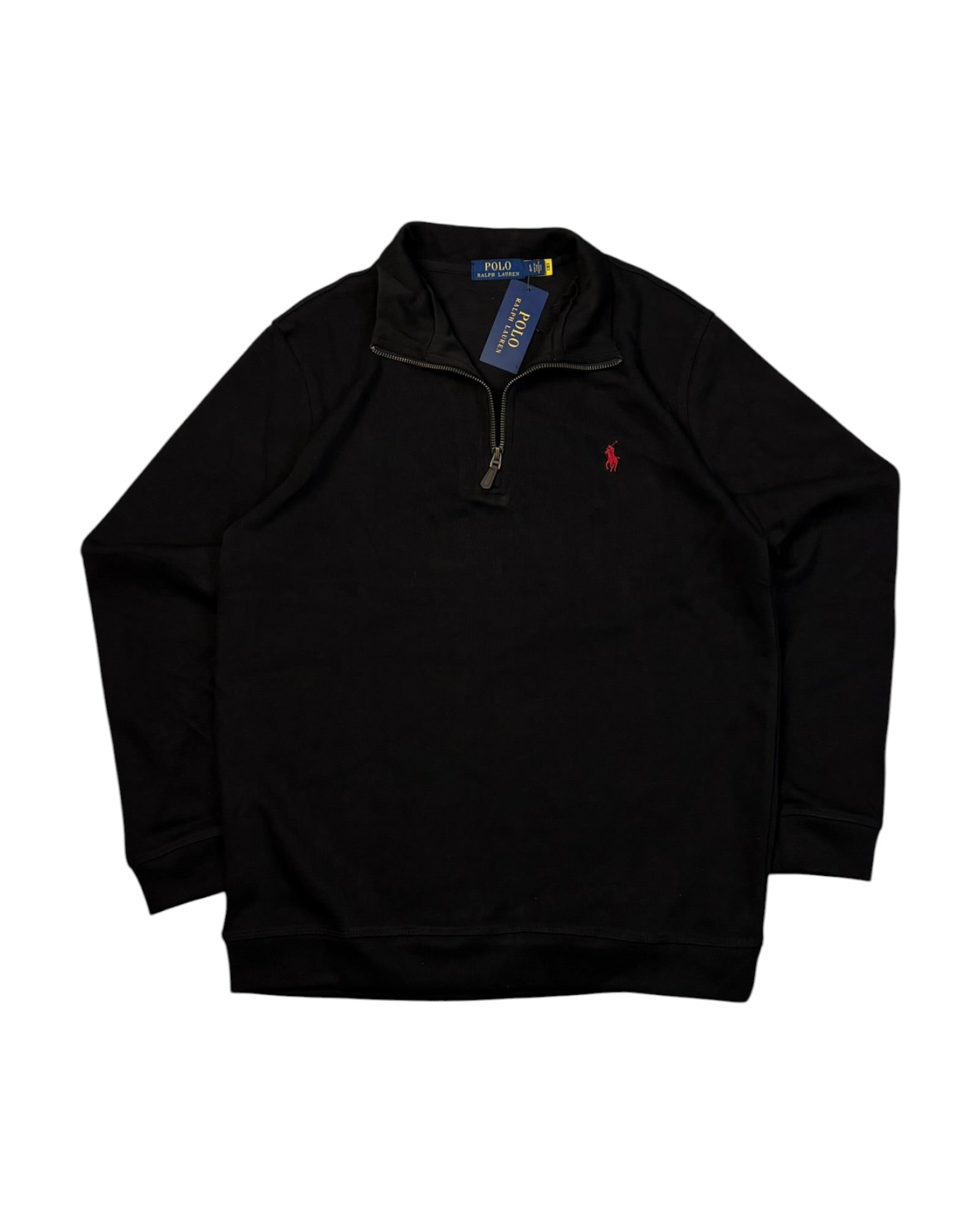 Jersey Polo Ralph Lauren de 1/4 de cremallera nuevo | Negro | Talla L