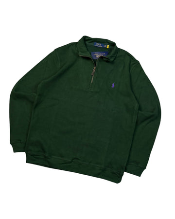 Deadstock Polo Ralph Lauren 1/4 Sweater | Oxford Green | Size L