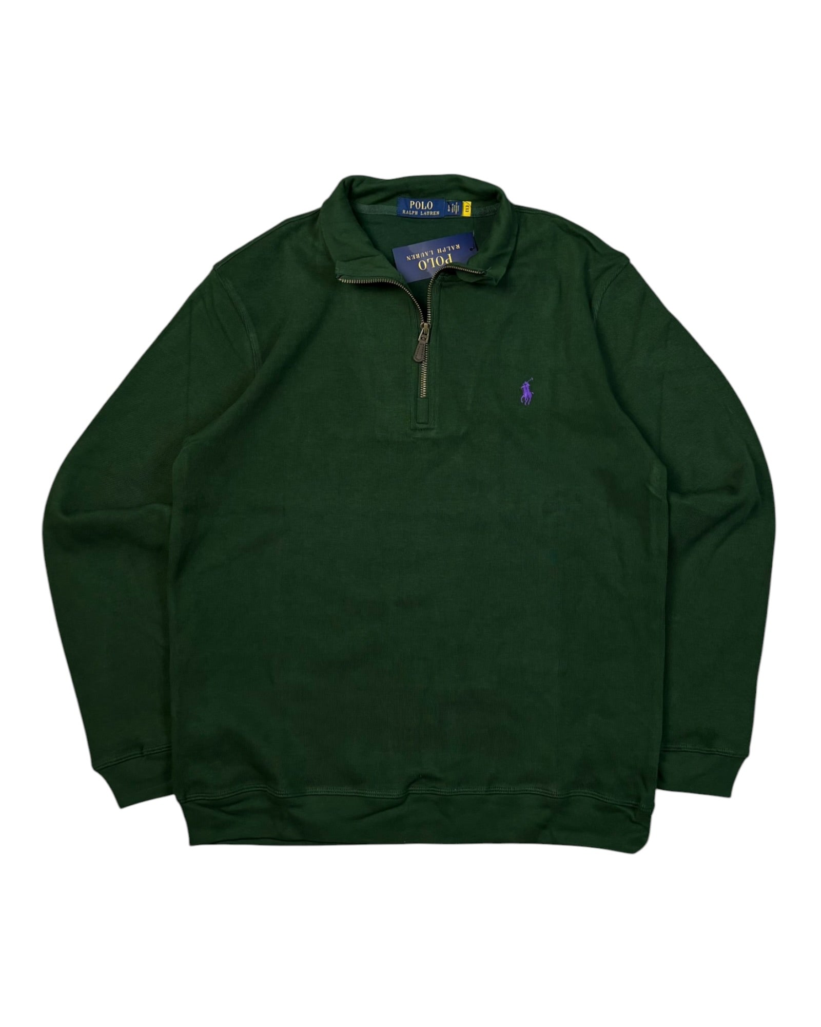 Deadstock Polo Ralph Lauren 1/4 Sweater | Oxford Green | Size L