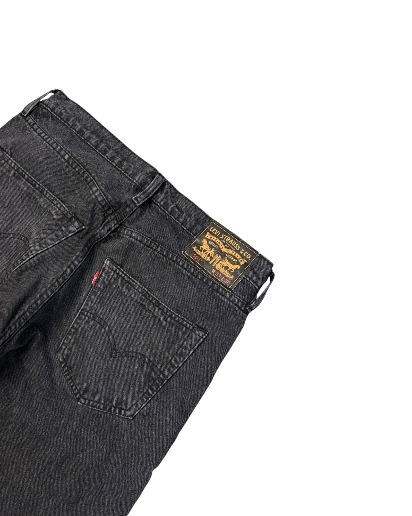 Levis 501 Jeans | Washed Black | W33 L30