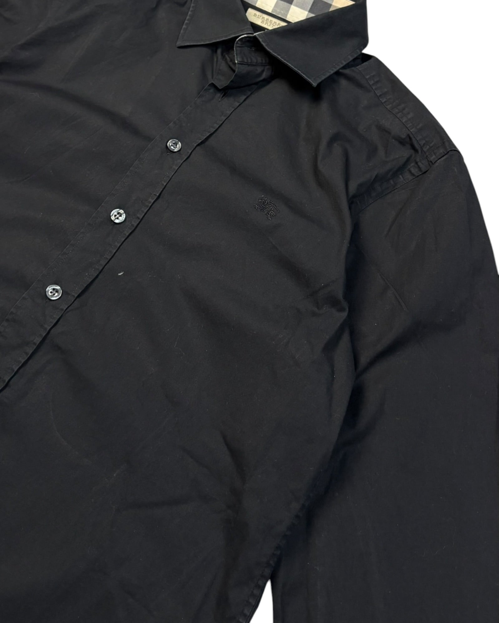 Camisa de manga larga Burberry | Negra | Talla M (corte entallado)