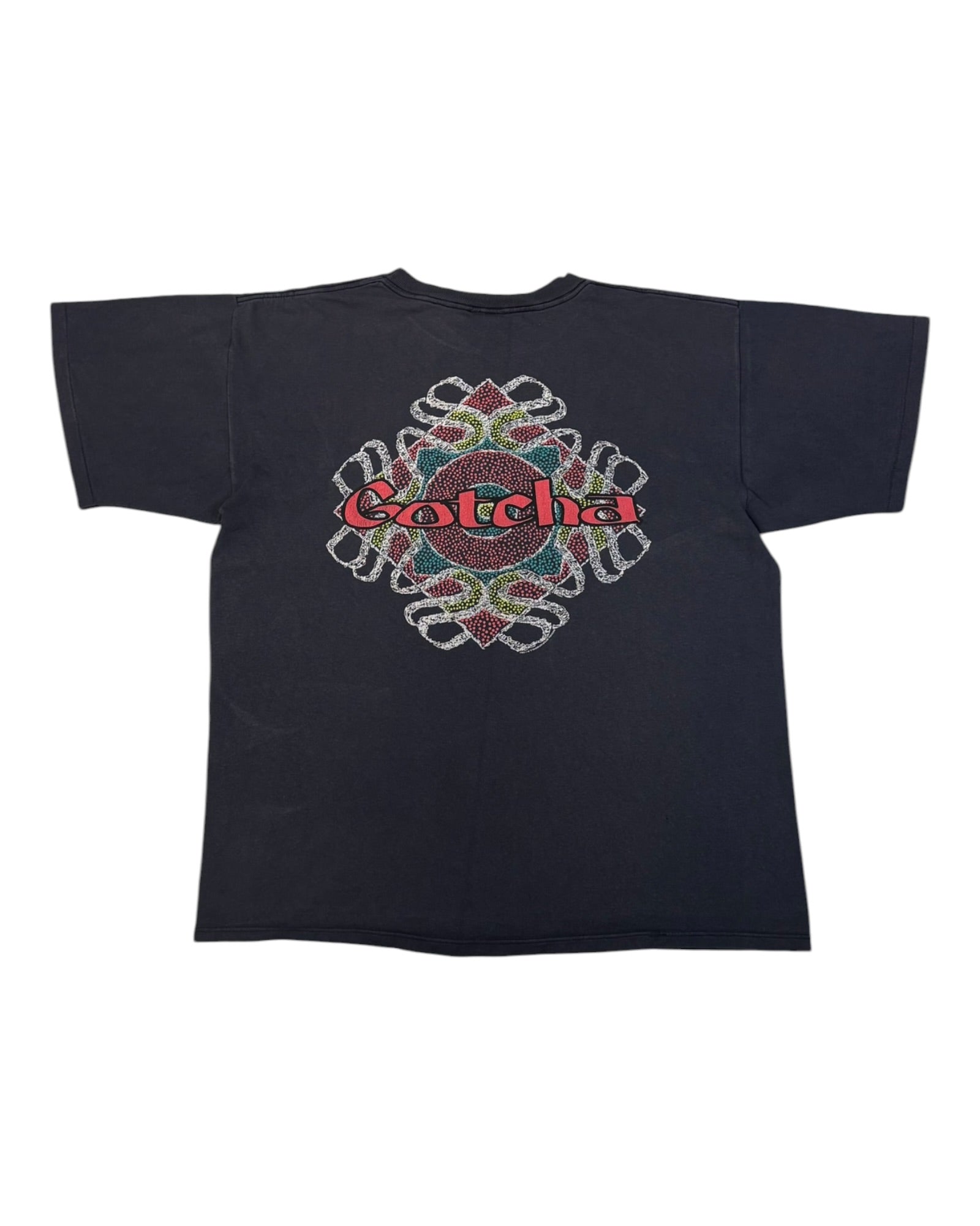 Vintage 1990s Single Stitch Made In Usa Gotcha T-shirt | Navy Blue | Size M
