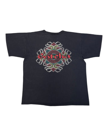 Vintage 1990s Single Stitch Made In Usa Gotcha T-shirt | Navy Blue | Size M
