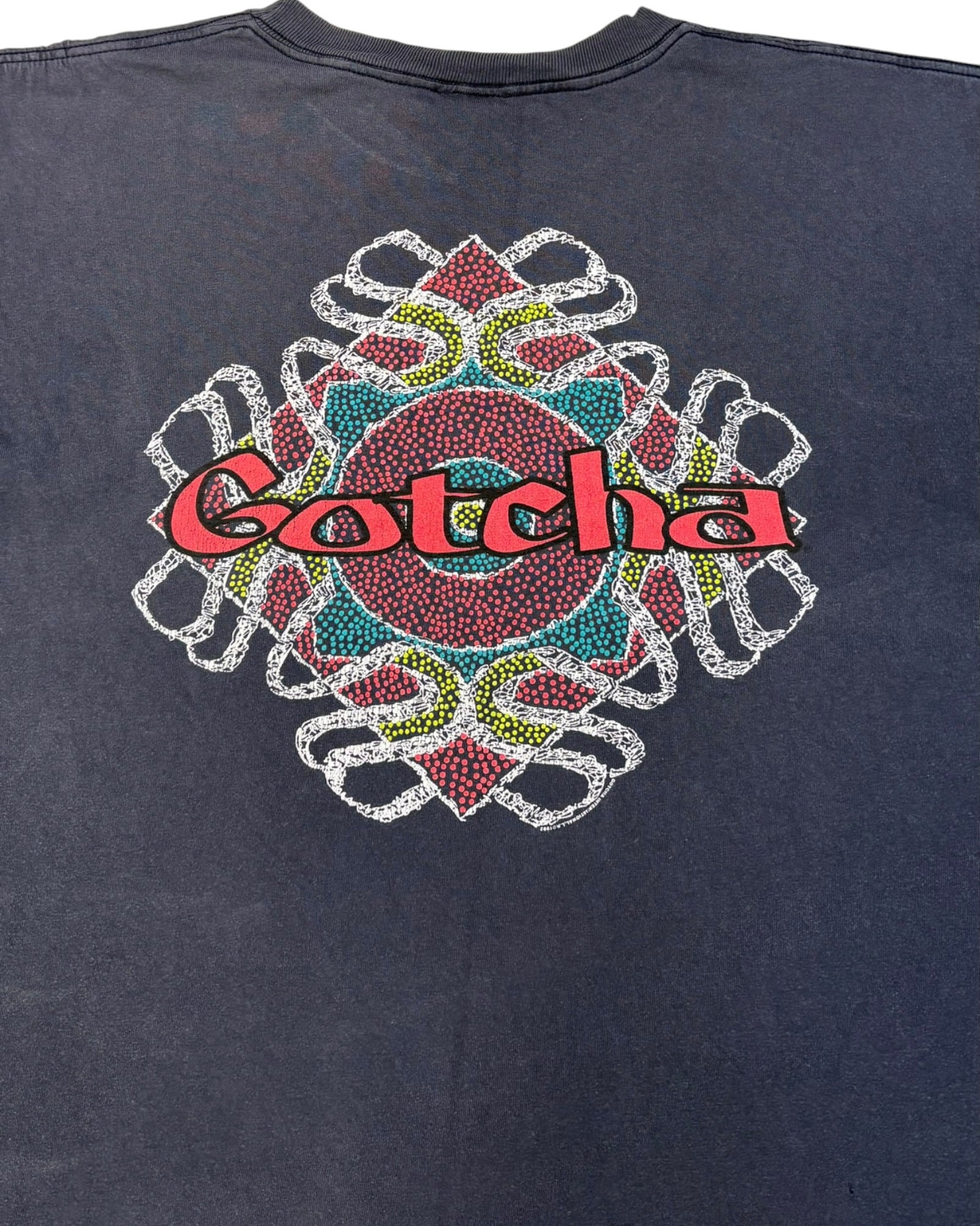 Vintage 1990s Single Stitch Made In Usa Gotcha T-shirt | Navy Blue | Size M