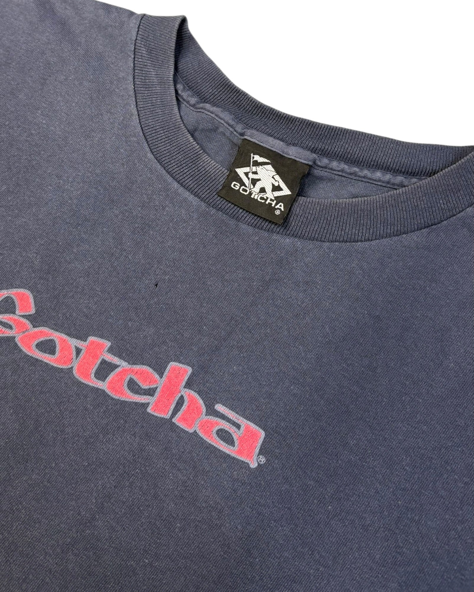 Vintage 1990s Single Stitch Made In Usa Gotcha T-shirt | Navy Blue | Size M