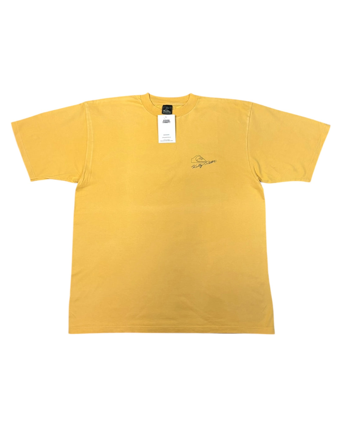 Vintage 1998 Quiksilver Kelly Slater T-shirt | Yellow | Size L