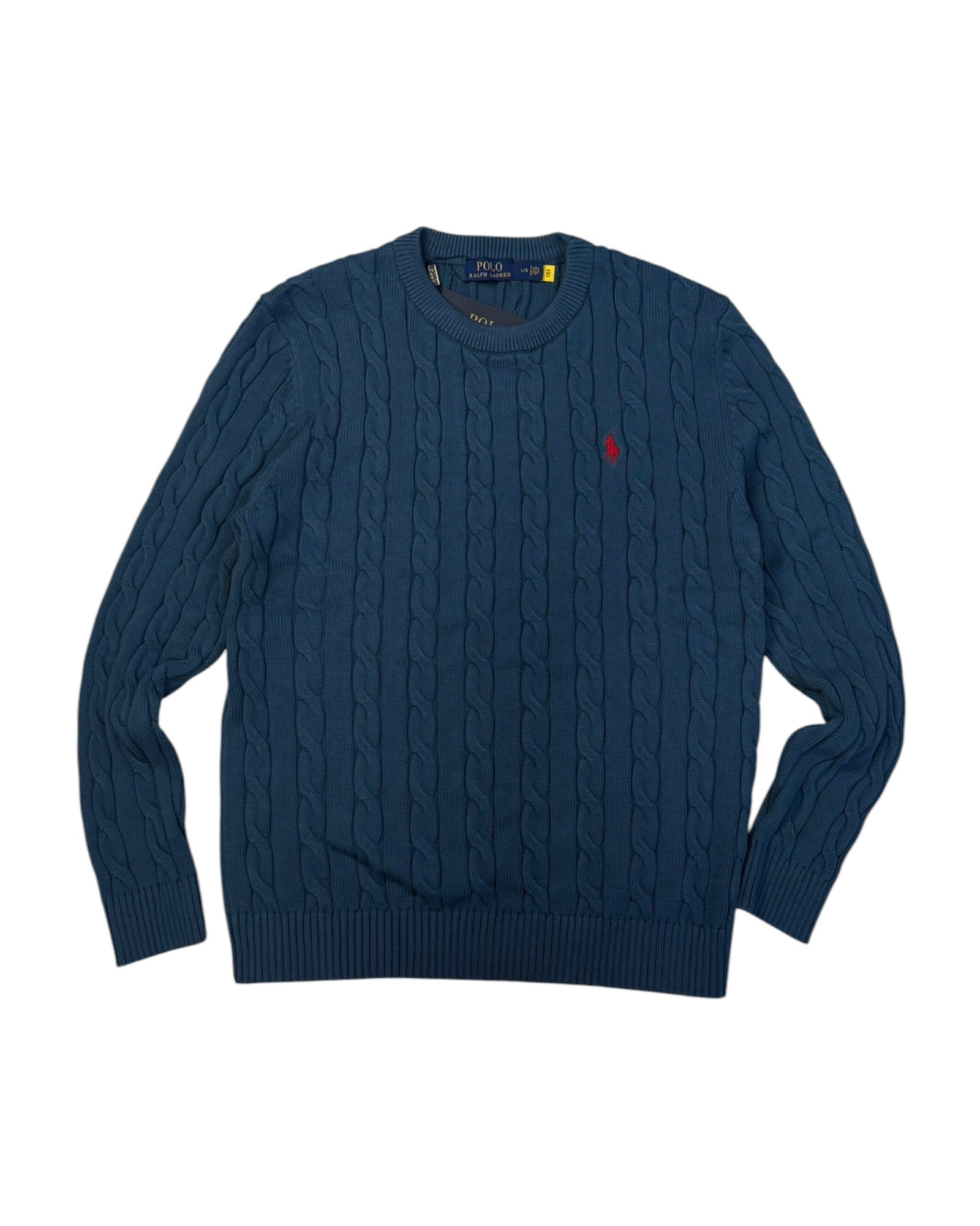 Polo Ralph Lauren de punto trenzado sin usar | Azul marino | Talla M