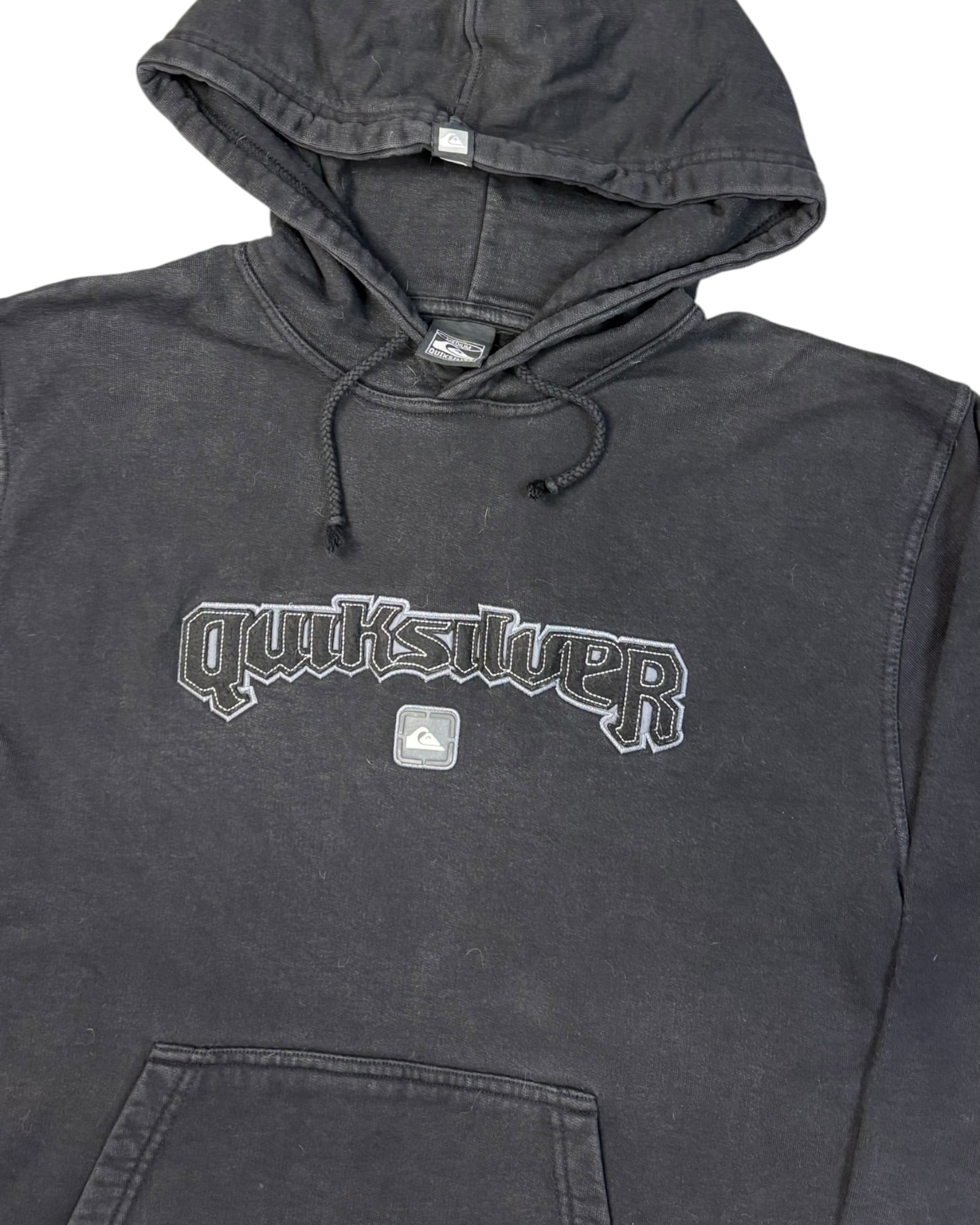 Vintage Quiksilver Hoodie | Washed Black | Size M