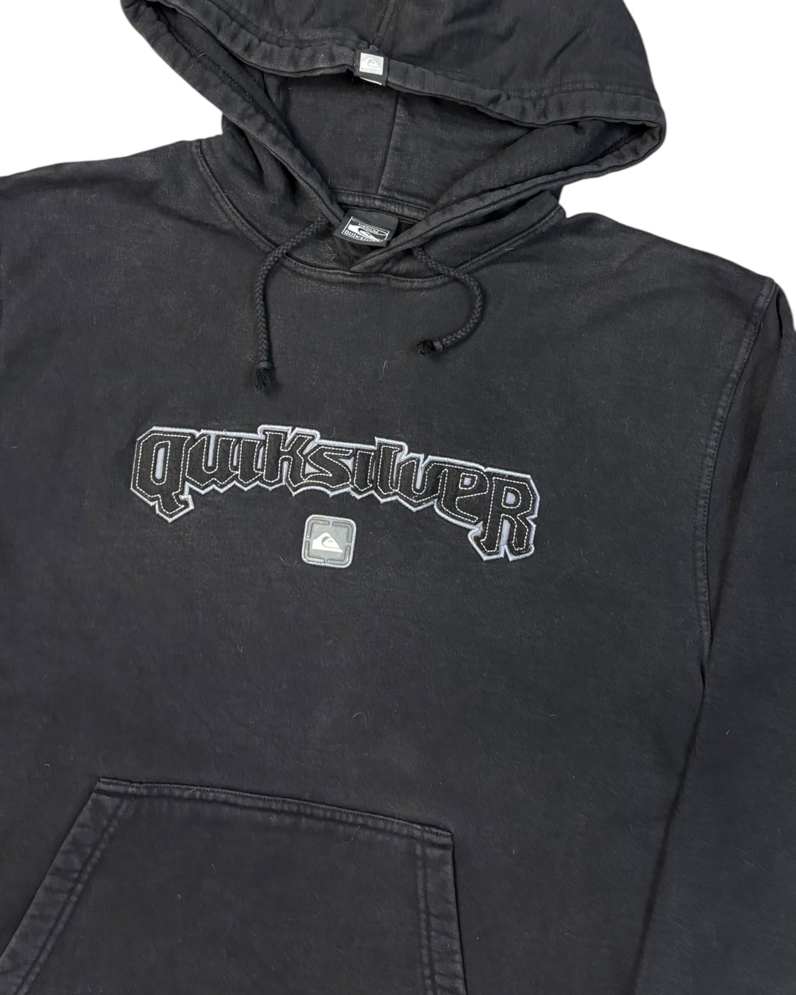 Vintage Quiksilver Hoodie | Washed Black | Size M