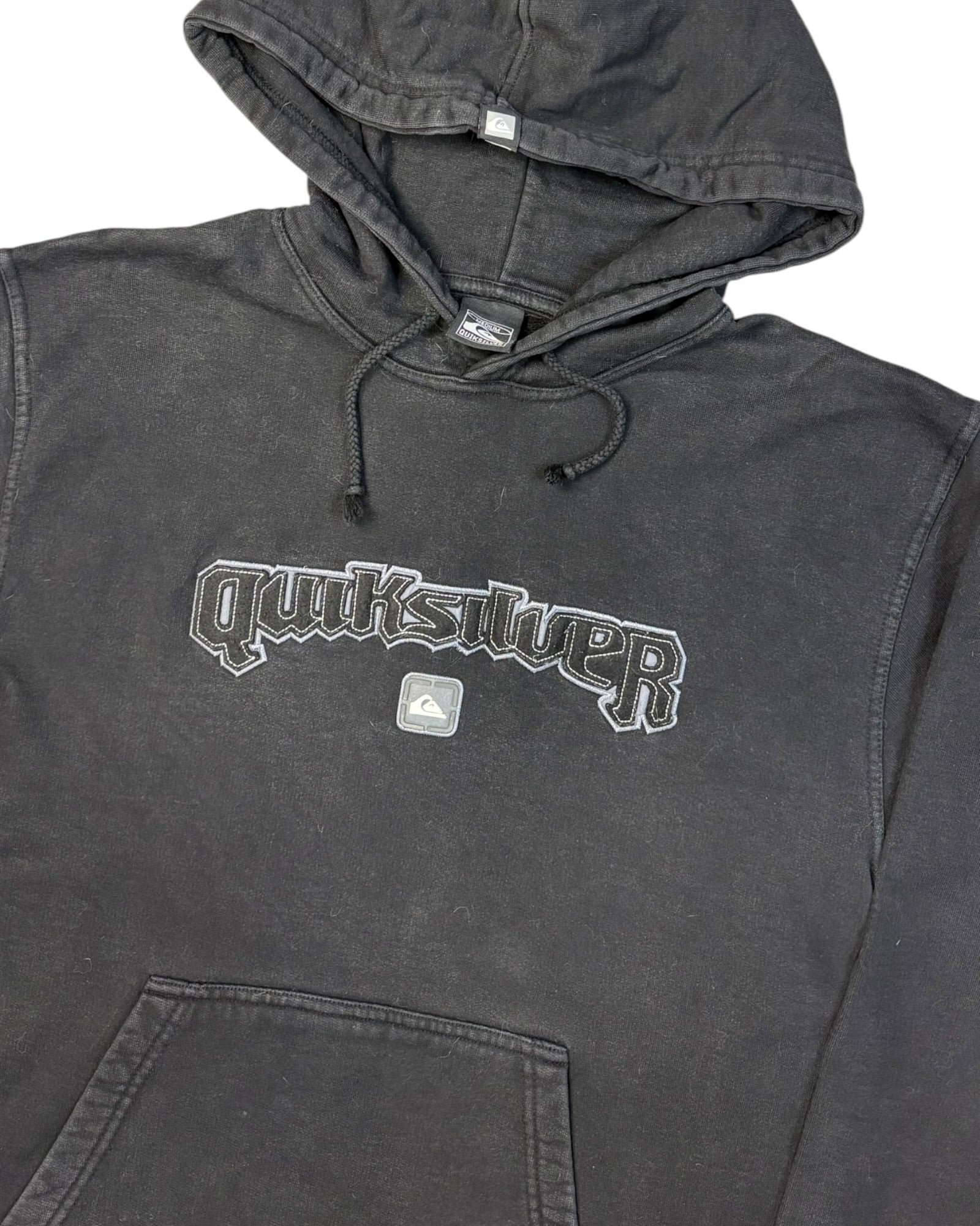 Vintage Quiksilver Hoodie | Washed Black | Size M