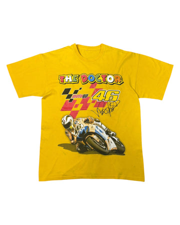 Vintage Valentino Rossi T-shirt | Yellow | Size S