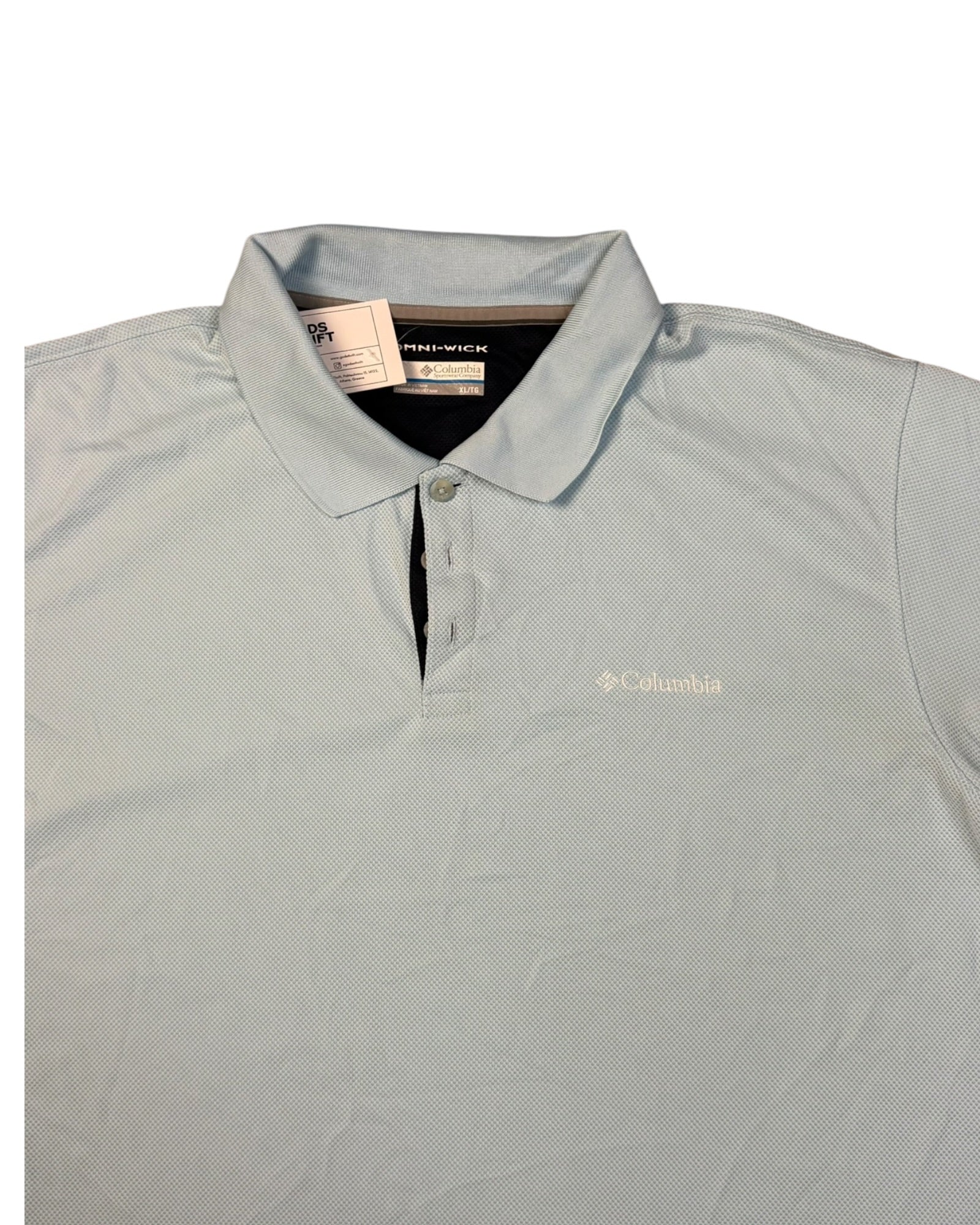 Columbia Omni Technology Polo T-shirt | Baby Blue | Size XL