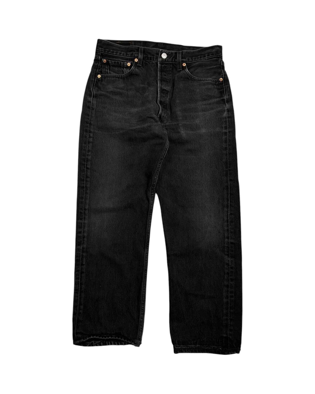 Levis 501 Distressed Jeans | Washed Black | W33 L32