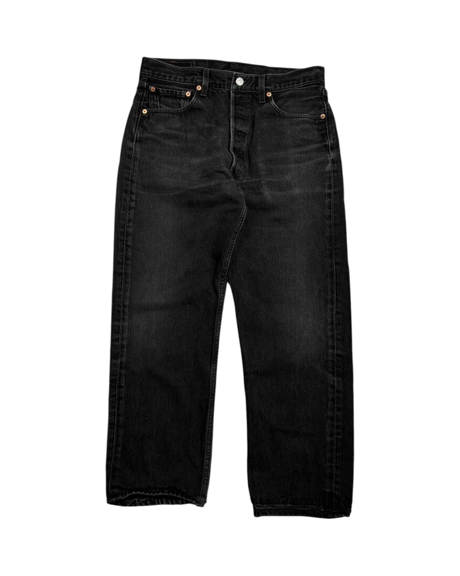 Levis 501 Distressed Jeans | Washed Black | W33 L32