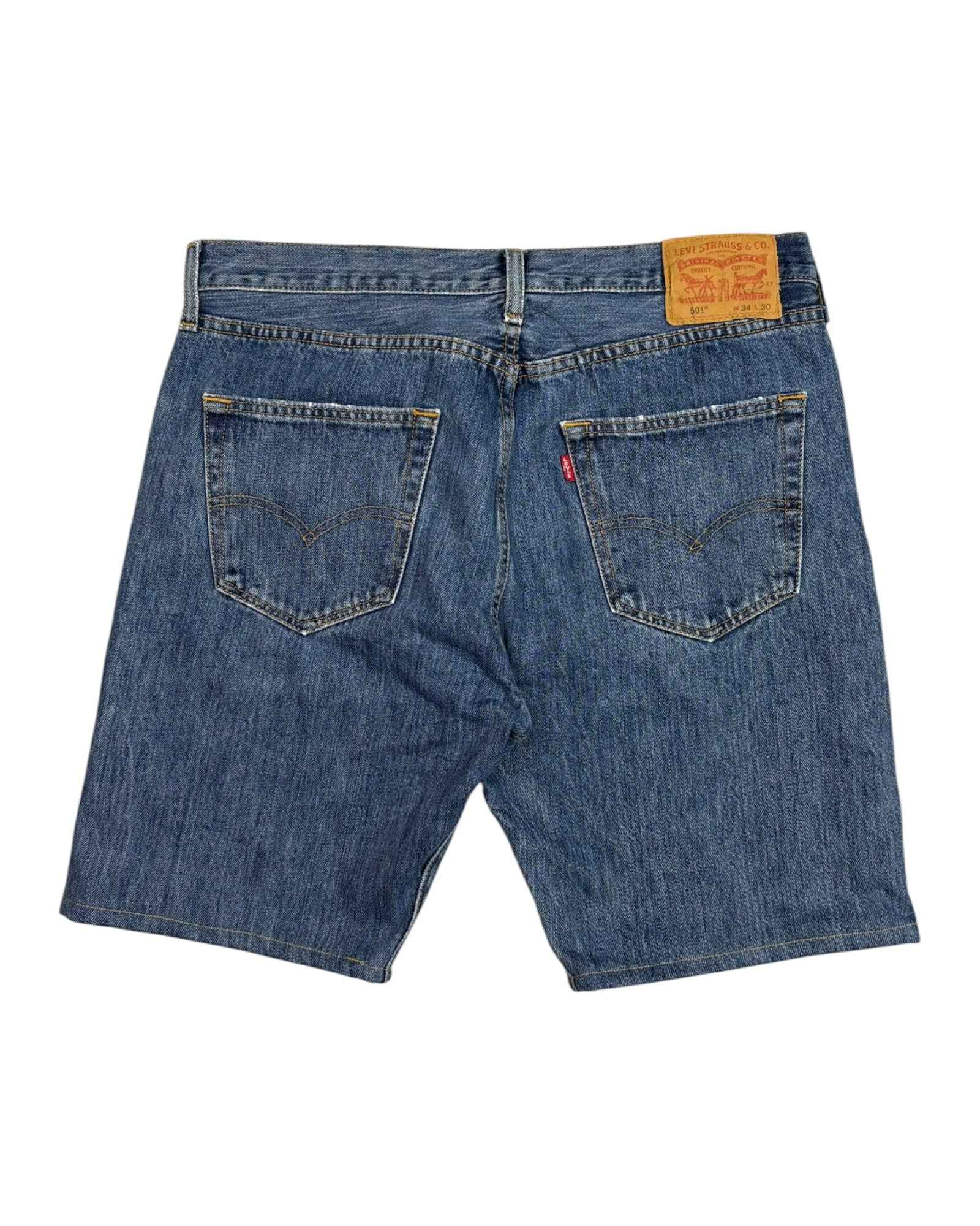 Levis 501 Denim Shorts | Blue | W34