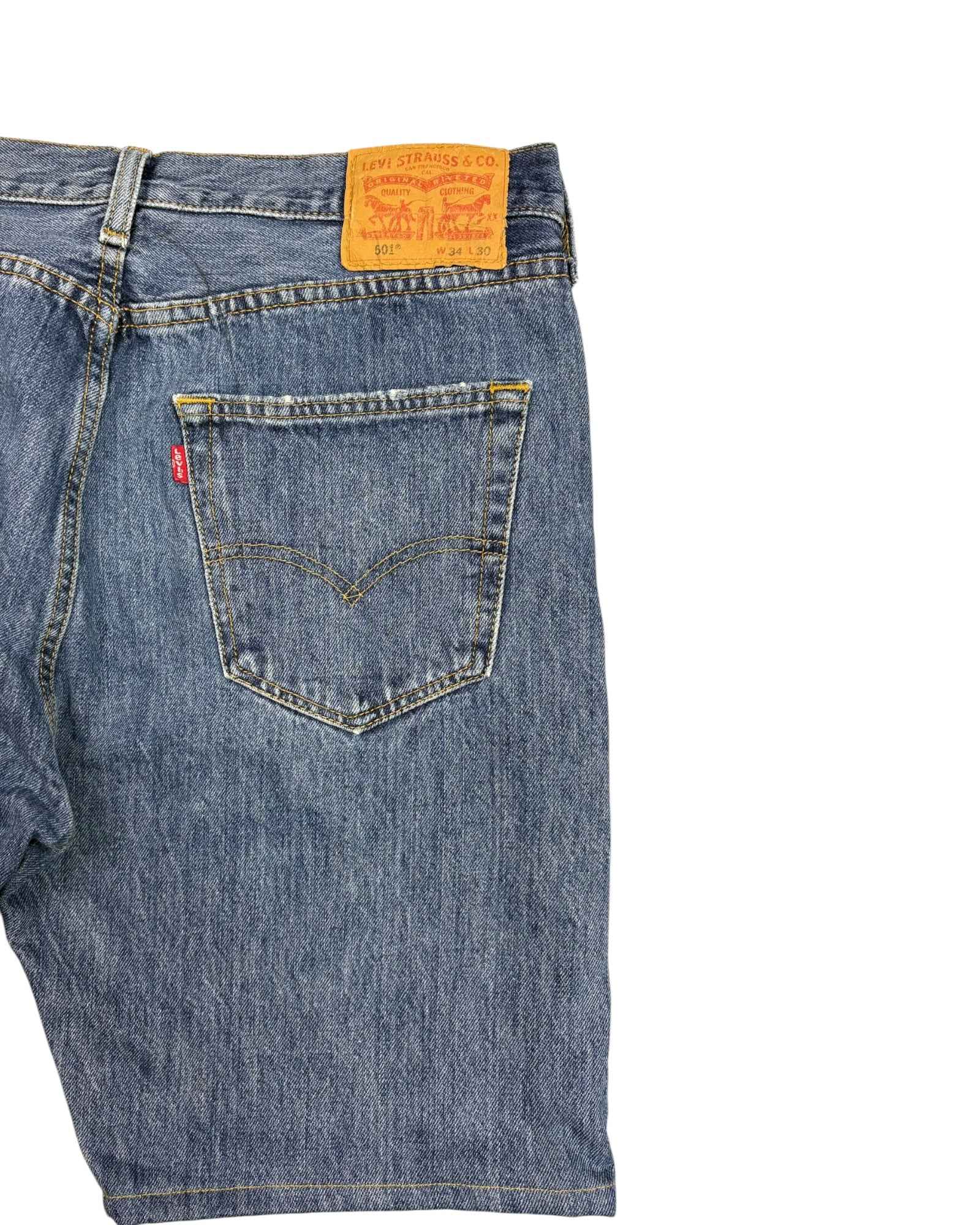 Levis 501 Denim Shorts | Blue | W34