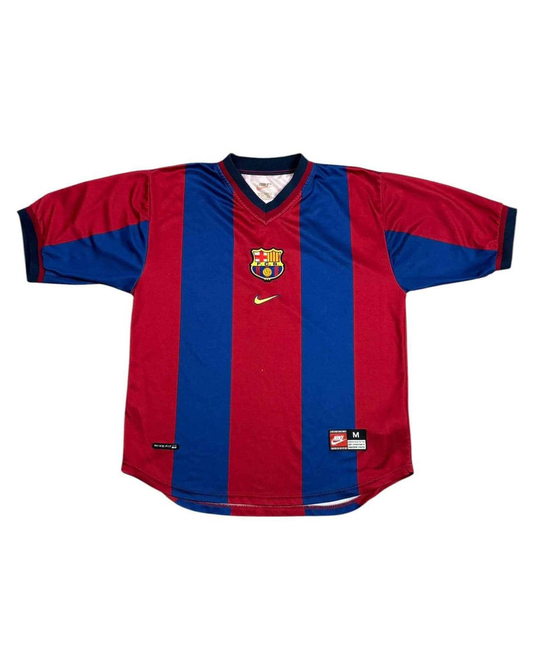 Vintage 1998-00 Authentic Barcelona Home Jersey Made In Portugal  | Navy Blue - Red | Size M