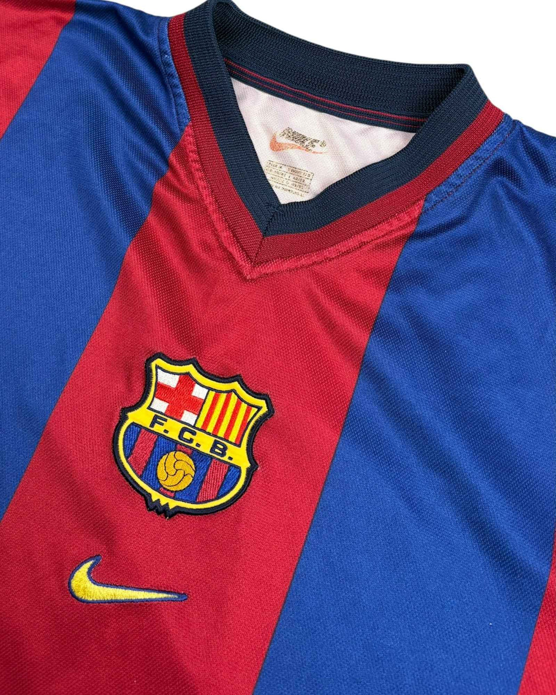 Vintage 1998-00 Authentic Barcelona Home Jersey Made In Portugal  | Navy Blue - Red | Size M