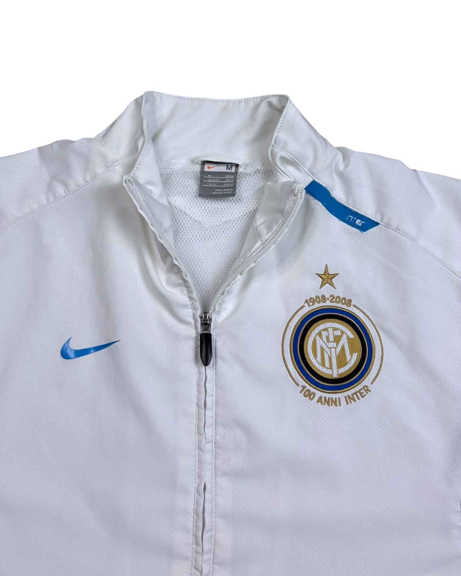 Vintage 2008 Nike Inter Milan 100 Years Anniversary Track Jacket | White/Blue | Size M