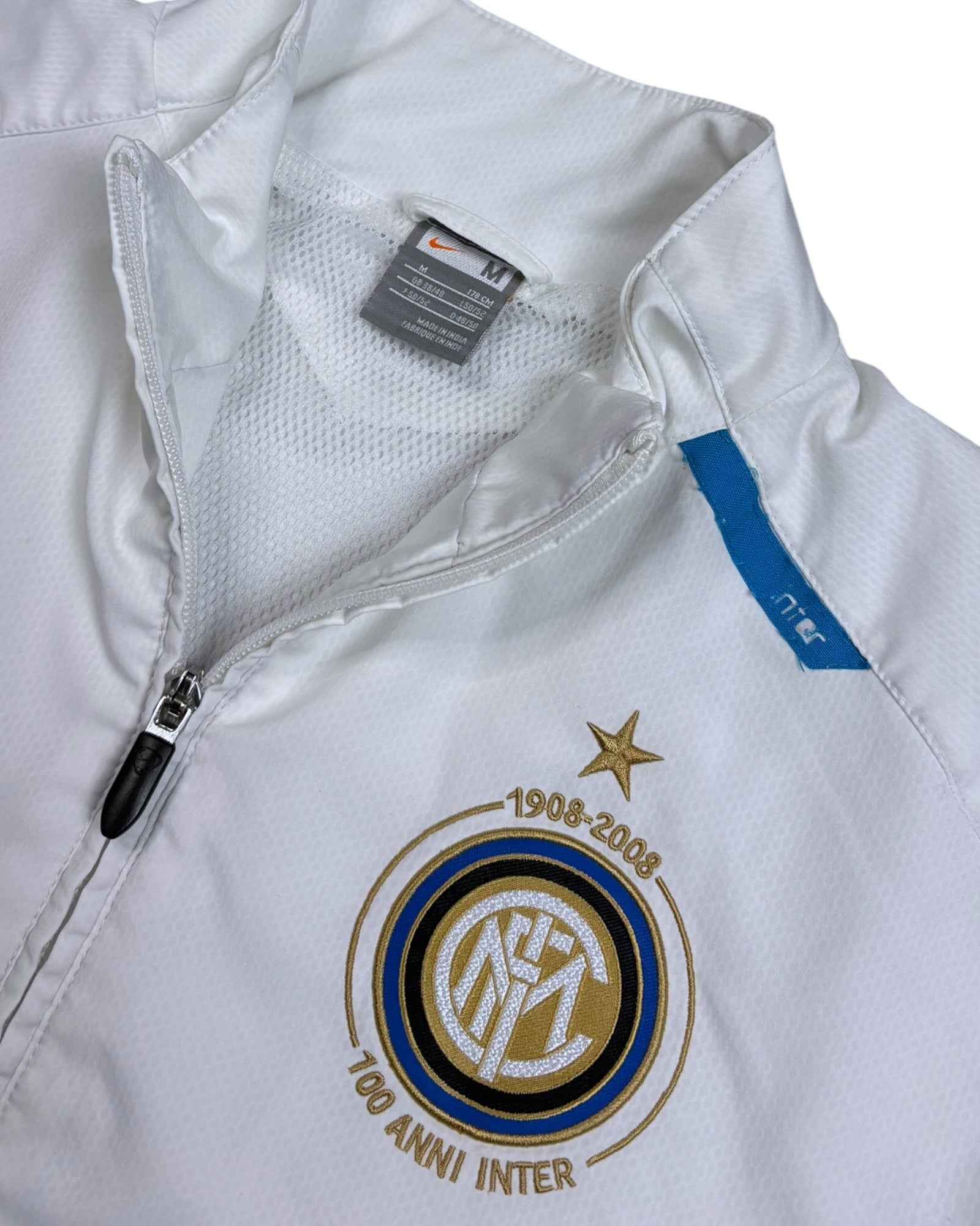 Vintage 2008 Nike Inter Milan 100 Years Anniversary Track Jacket | White/Blue | Size M