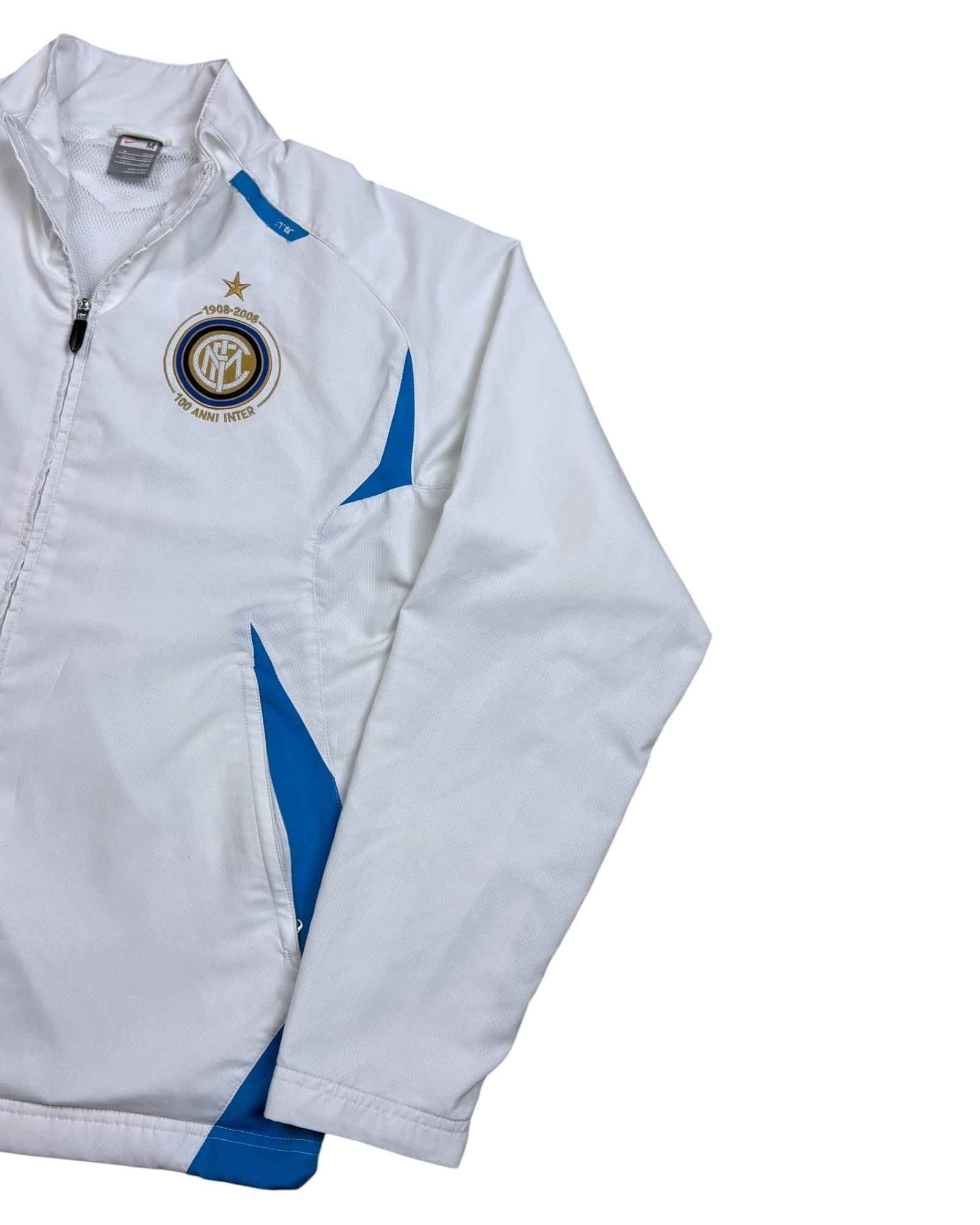 Vintage 2008 Nike Inter Milan 100 Years Anniversary Track Jacket | White/Blue | Size M