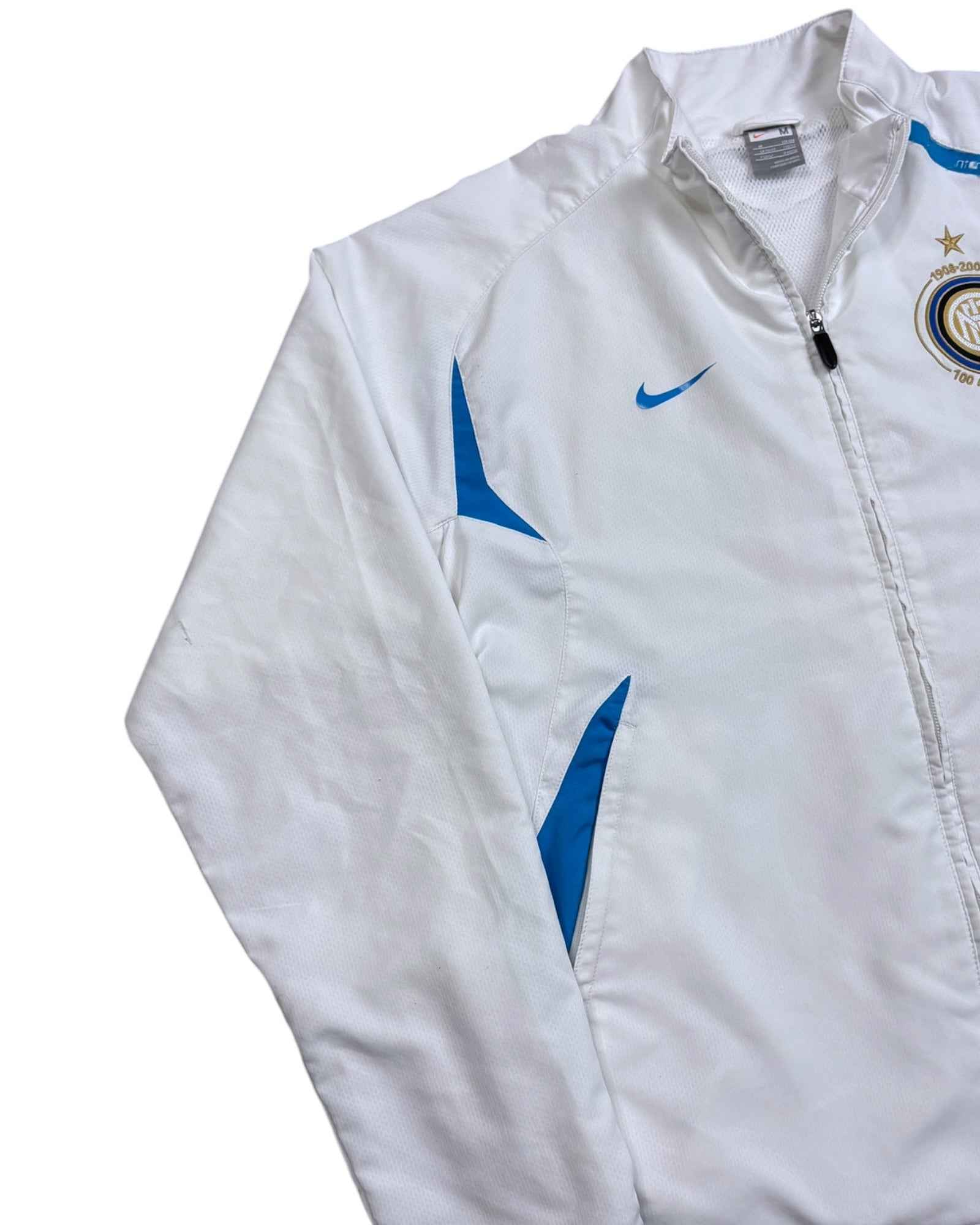 Vintage 2008 Nike Inter Milan 100 Years Anniversary Track Jacket | White/Blue | Size M