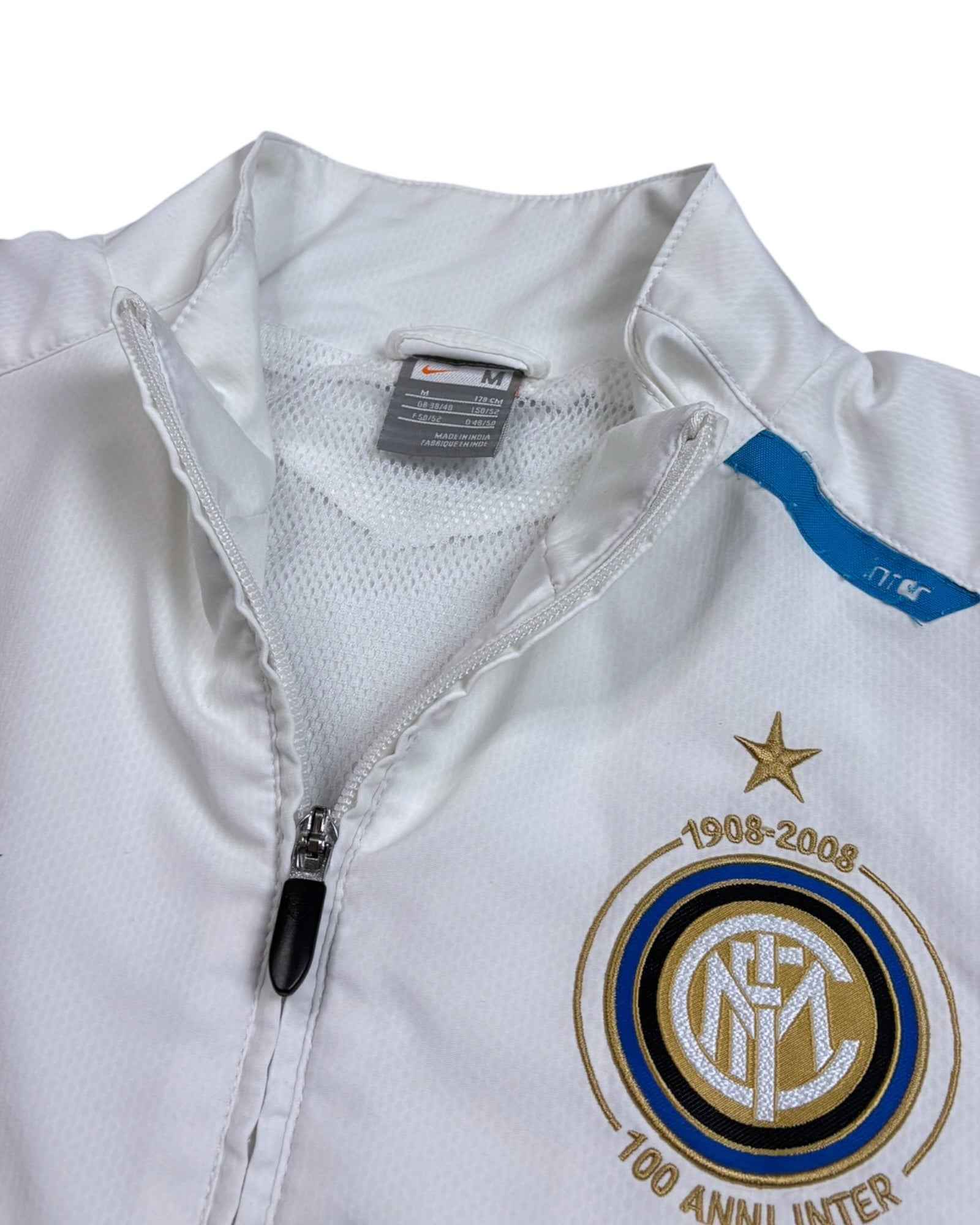 Vintage 2008 Nike Inter Milan 100 Years Anniversary Track Jacket | White/Blue | Size M