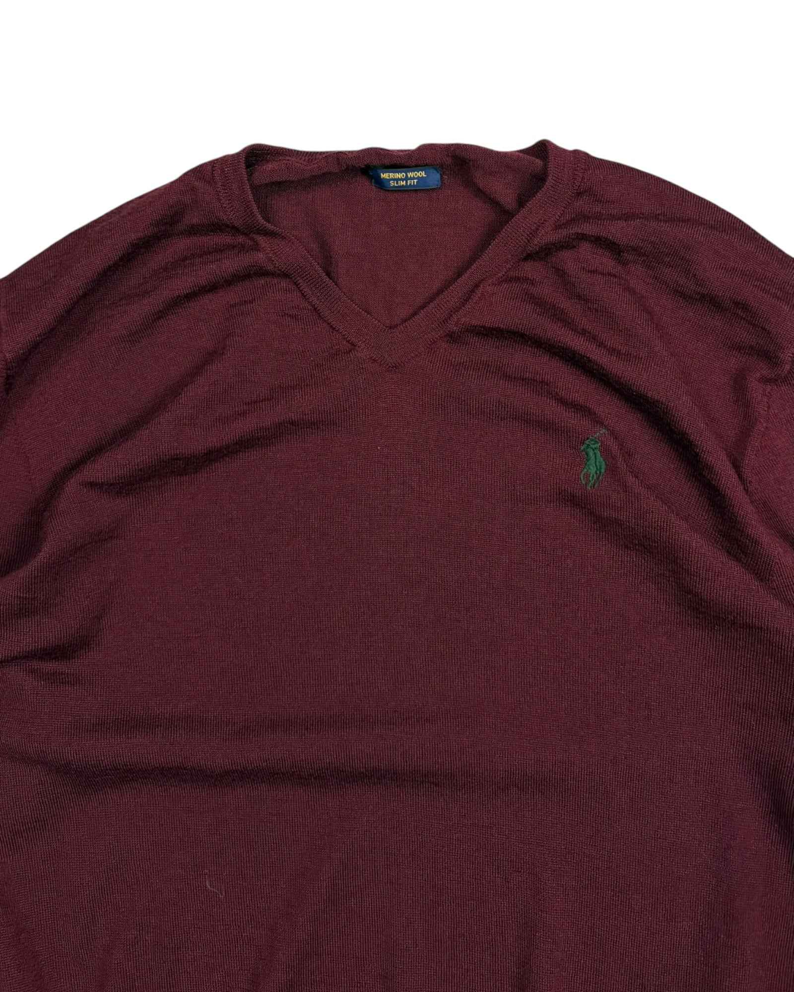 Polo Ralph Lauren Merino Wool Sweater | Burgundy | Size M