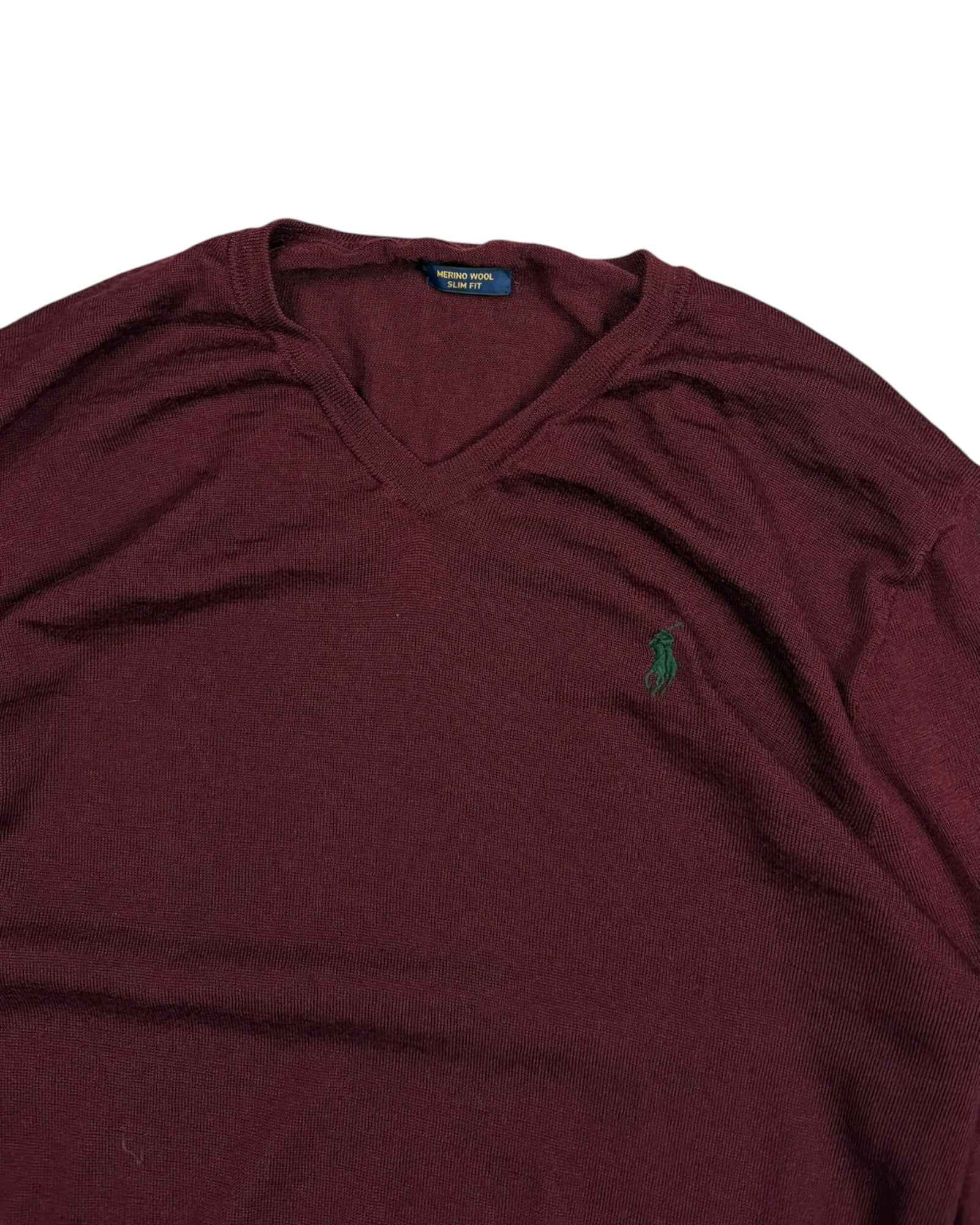 Polo Ralph Lauren Merino Wool Sweater | Burgundy | Size M