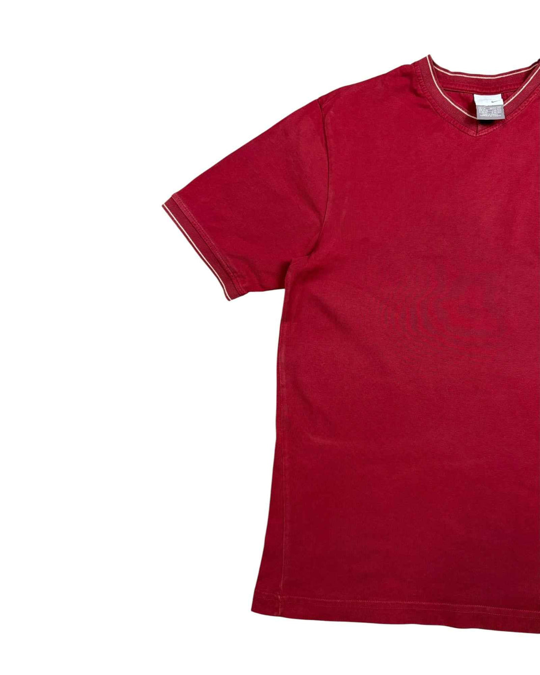 Vintage 00s Nike V-neck T-shirt | Red | Size M