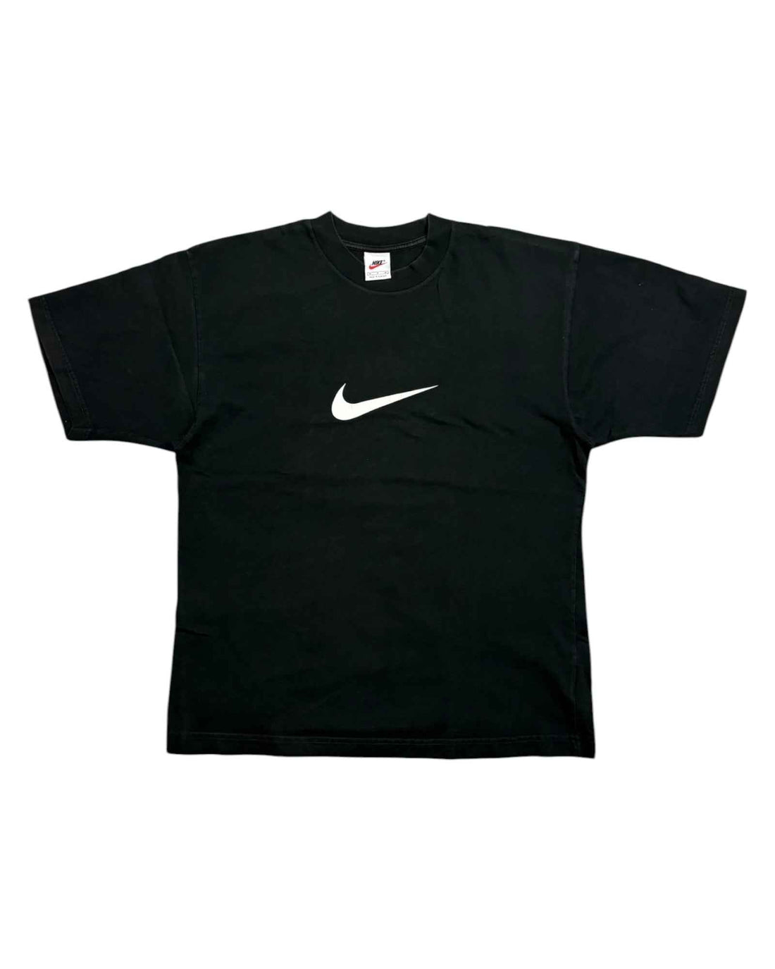 Vintage 90s Nike Center Swoosh T-shirt | Black | Size M