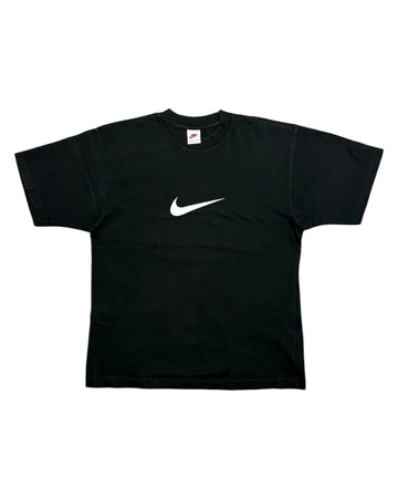 Vintage 90s Nike Center Swoosh T-shirt | Black | Size M
