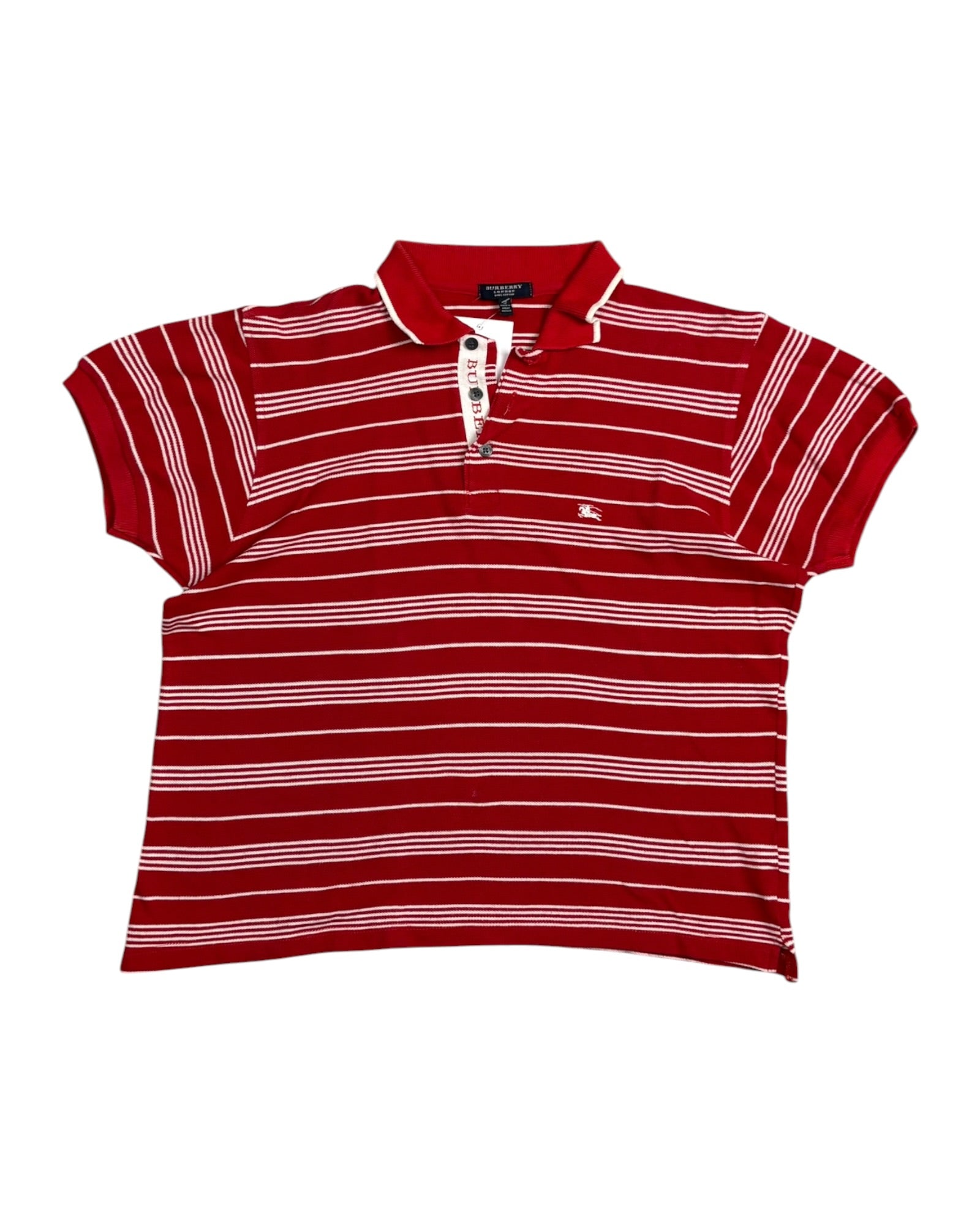 Vintage Burberry Made in England Polo T-shirt | Red | Size S