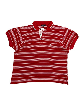 Vintage Burberry Made in England Polo T-shirt | Red | Size S