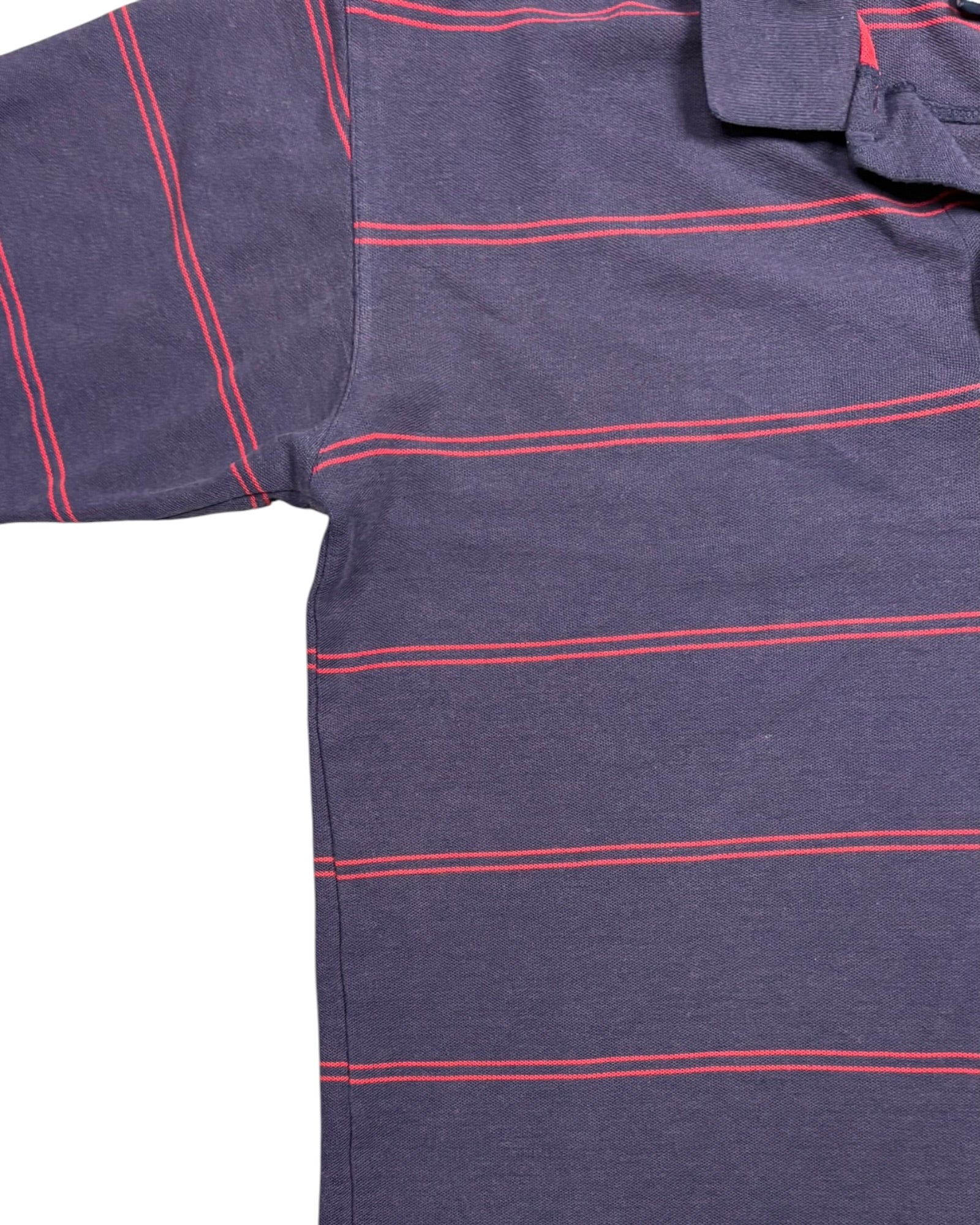 Vintage Umbro Polo T-shirt | Navy Blue Striped | Size