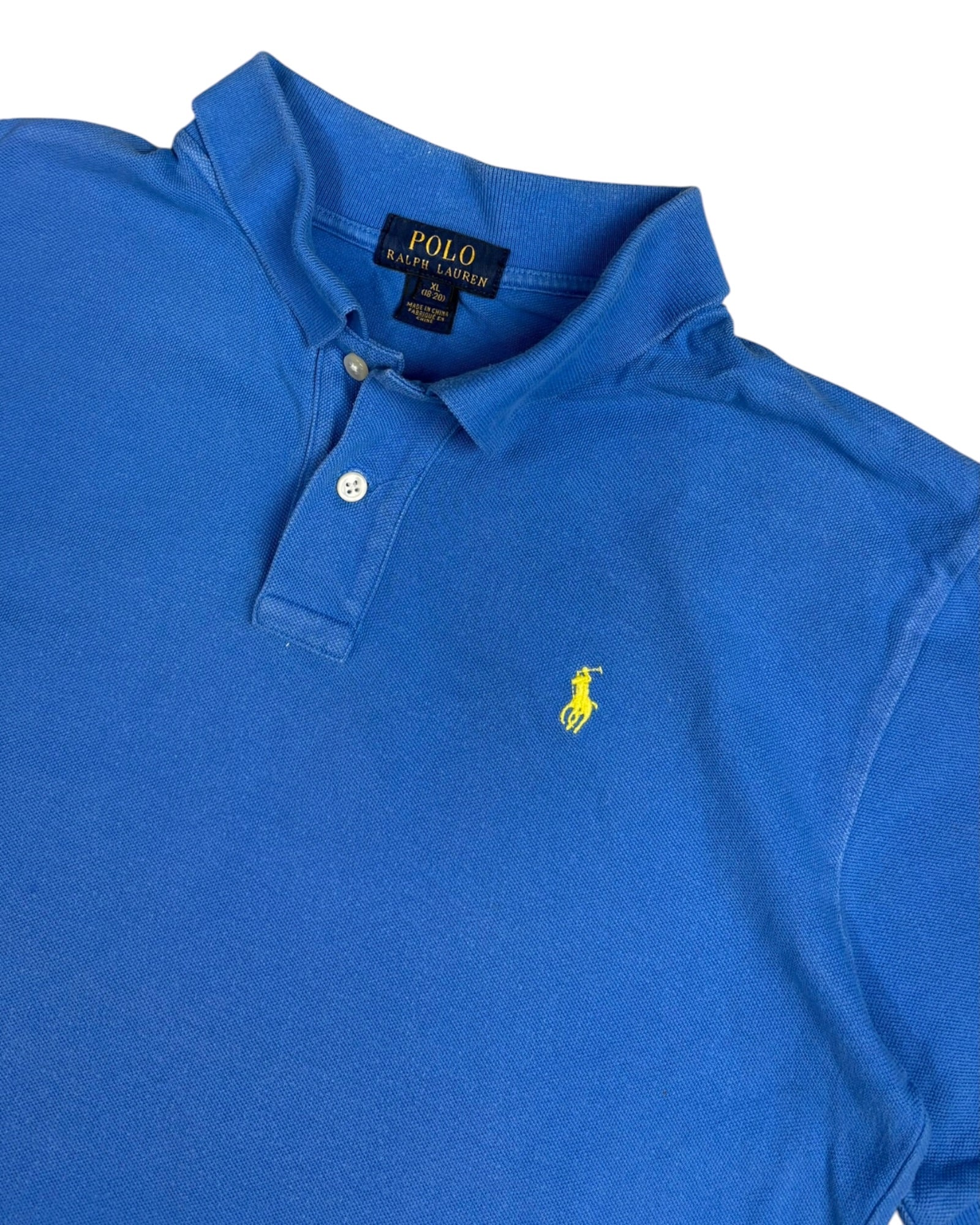 Vintage Polo Ralph Lauren Cropped Polo T-shirt | Blue | Size S